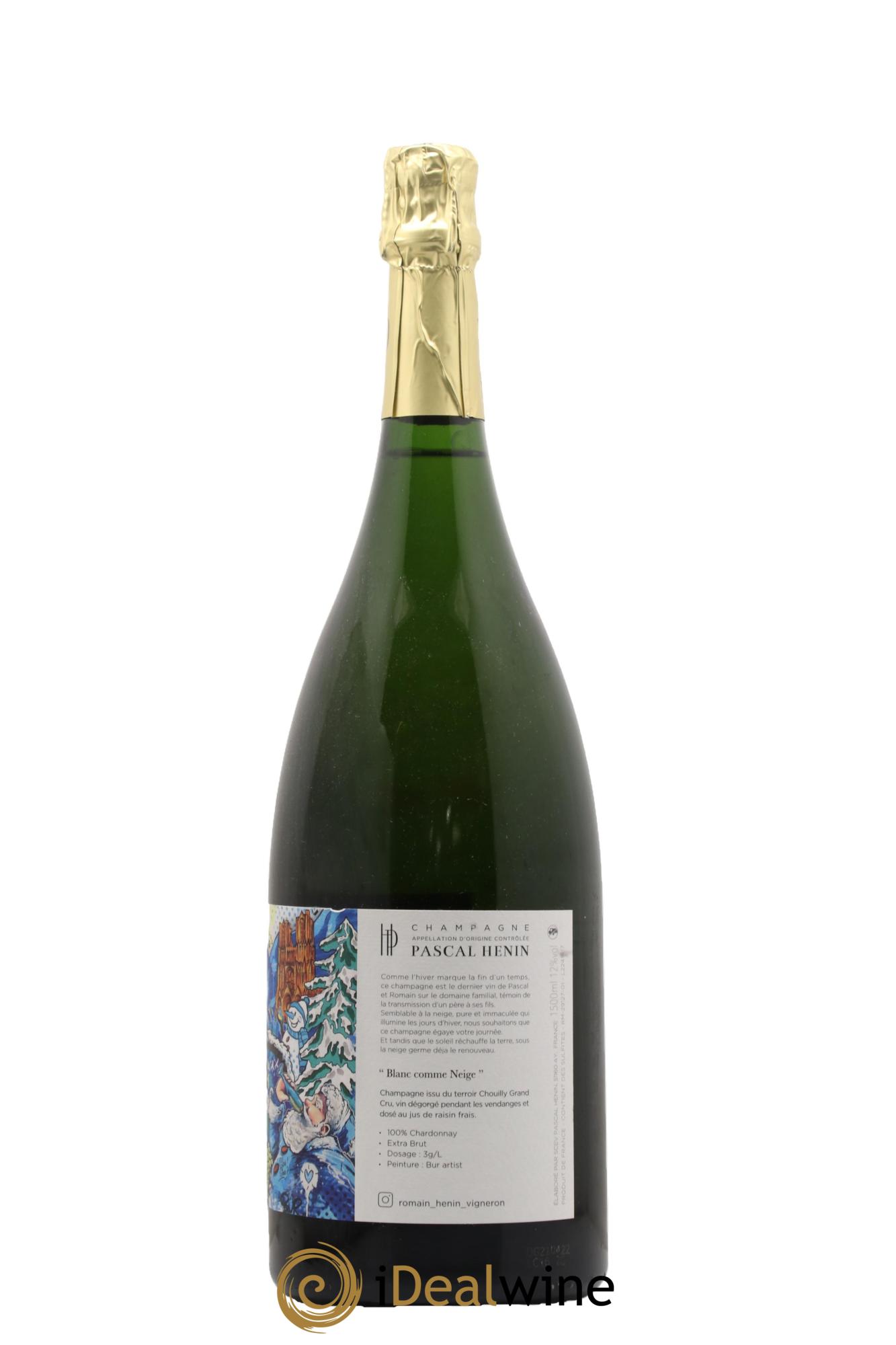 Champagne Blanc Comme Neige Bur Artist Romain Henin - Lot de 1 magnum - 1