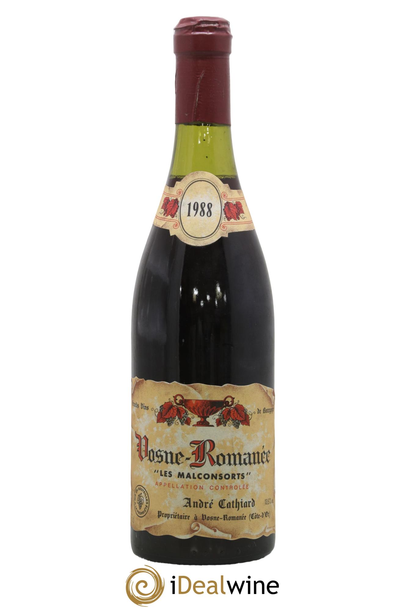 Vosne-Romanée Les Malconsorts André Cathiard 1988 - Lot of 1 bottle - 0