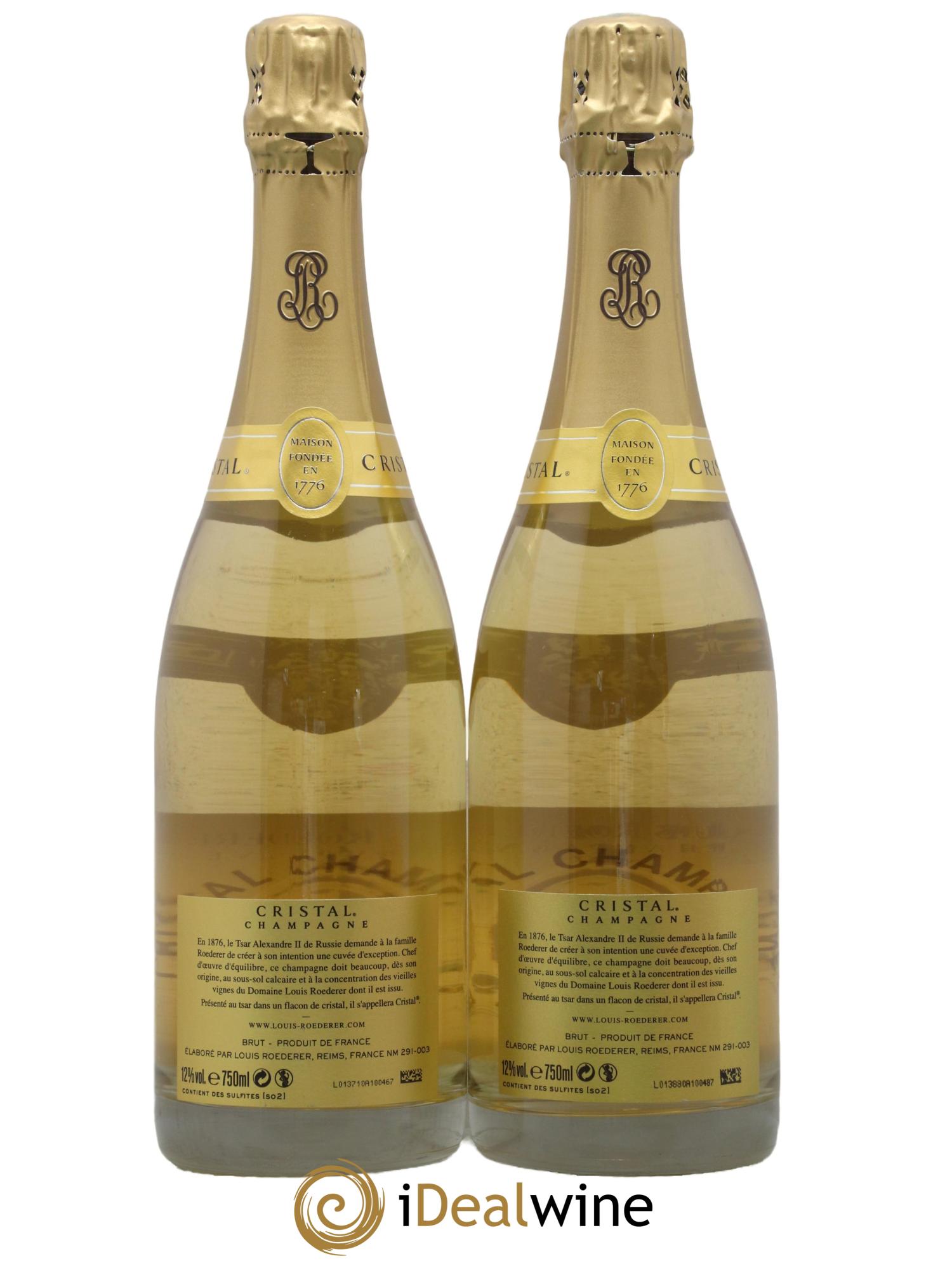 Cristal Louis Roederer 2012 - Lot de 2 bouteilles - 1
