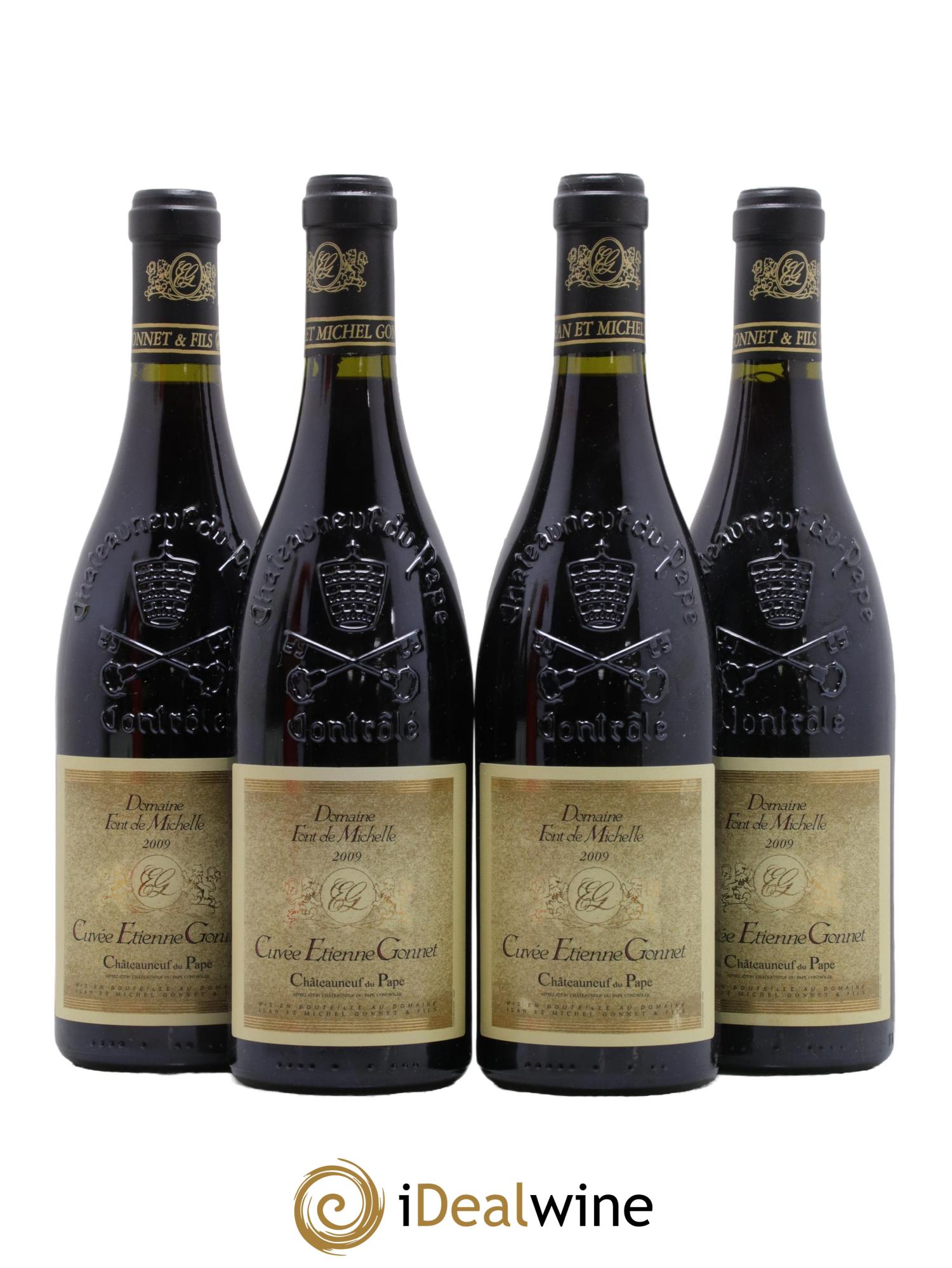 Châteauneuf-du-Pape Domaine Font de Michelle Cuvée Etienne Gonnet Famille Gonnet 2009 - Lot de 4 bouteilles - 0