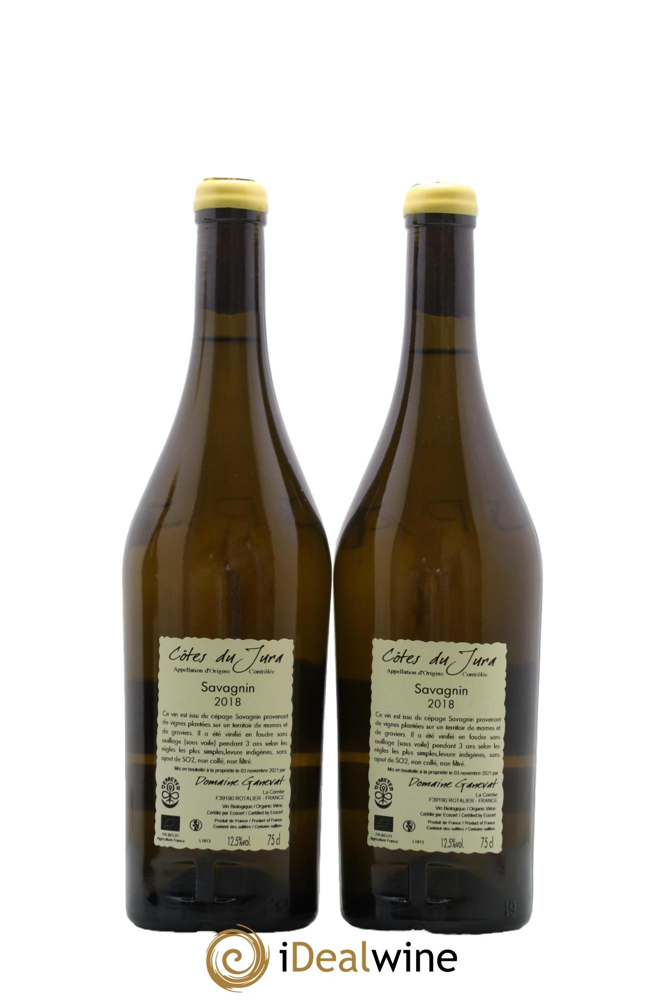 Côtes du Jura Les Grands Teppes Savagnin (sous voile) Jean-François Ganevat (Domaine) 2018 - Lot de 2 bouteilles - 1
