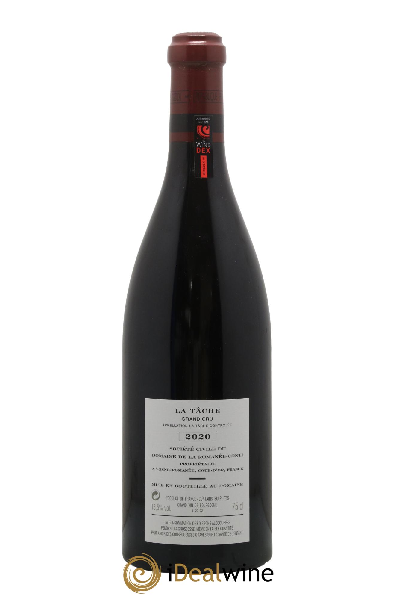 La Tâche Grand Cru Domaine de la Romanée-Conti 2020 - Lotto di 1 bottiglia - 1