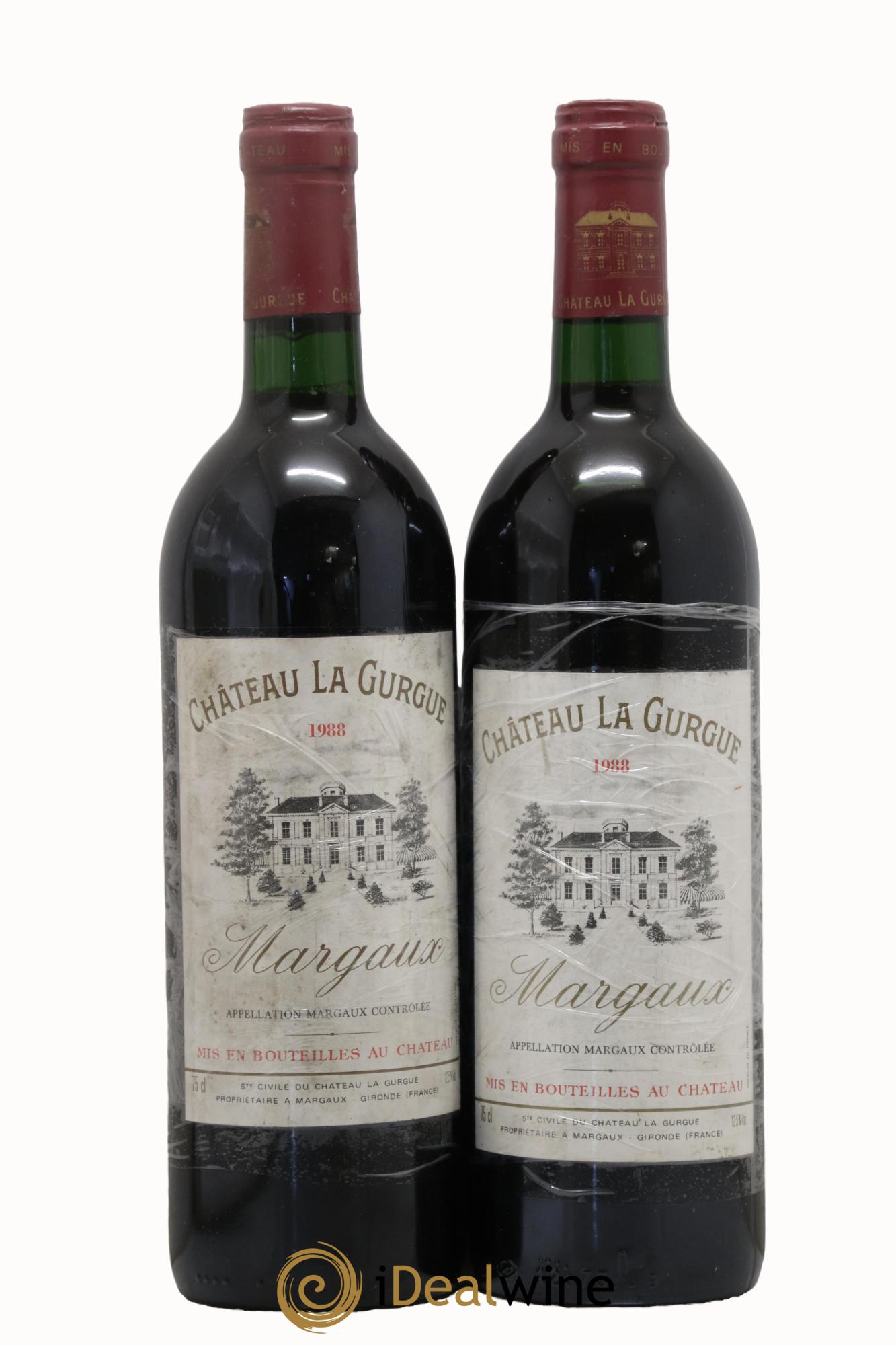 Château la Gurgue Cru Bourgeois 1988 - Lot de 2 bouteilles - 0