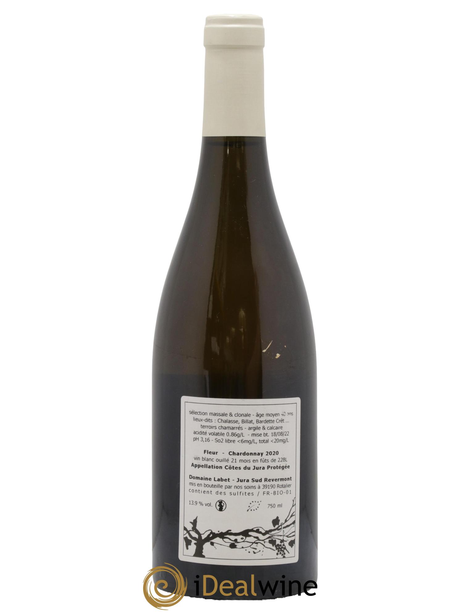 Côtes du Jura Chardonnay Fleur Romain - Julien - Charline Labet 2020 - Posten von 1 Flasche - 1