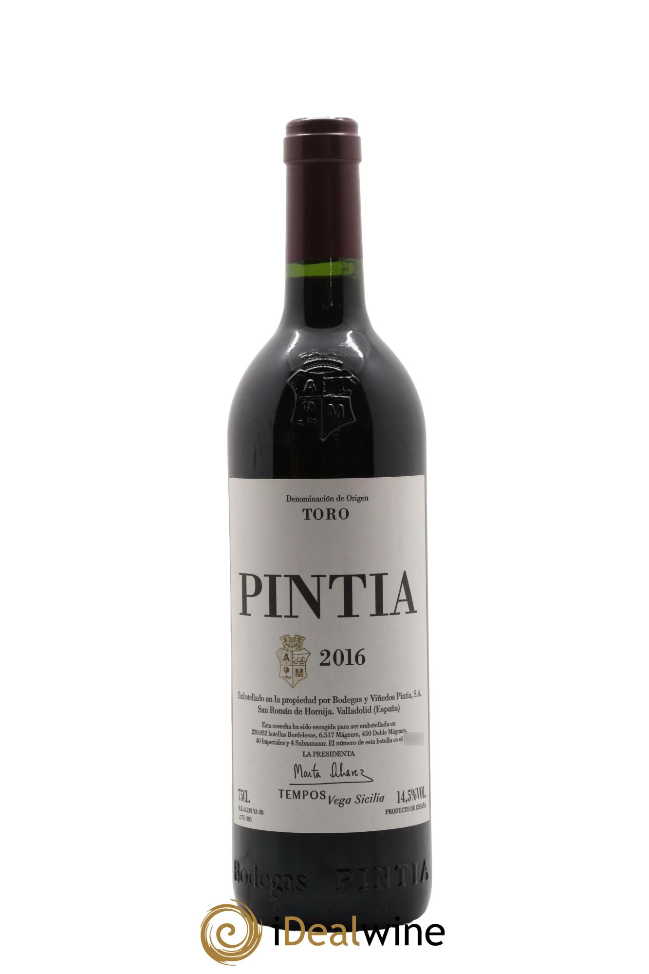 Toro DO Vega Sicilia Pintia Famille Alvarez 2016 - Lot of 1 bottle - 0