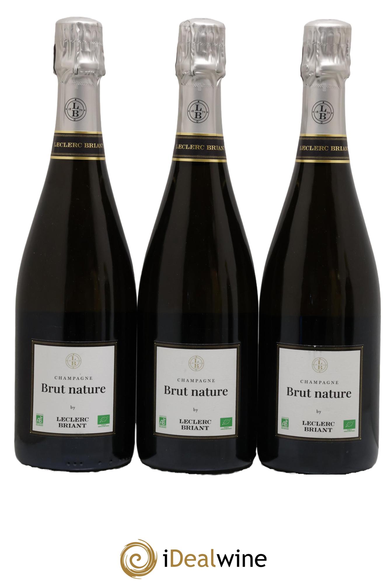 Champagne Brut Nature Leclerc Briant - Lot of 3 bottles - 0
