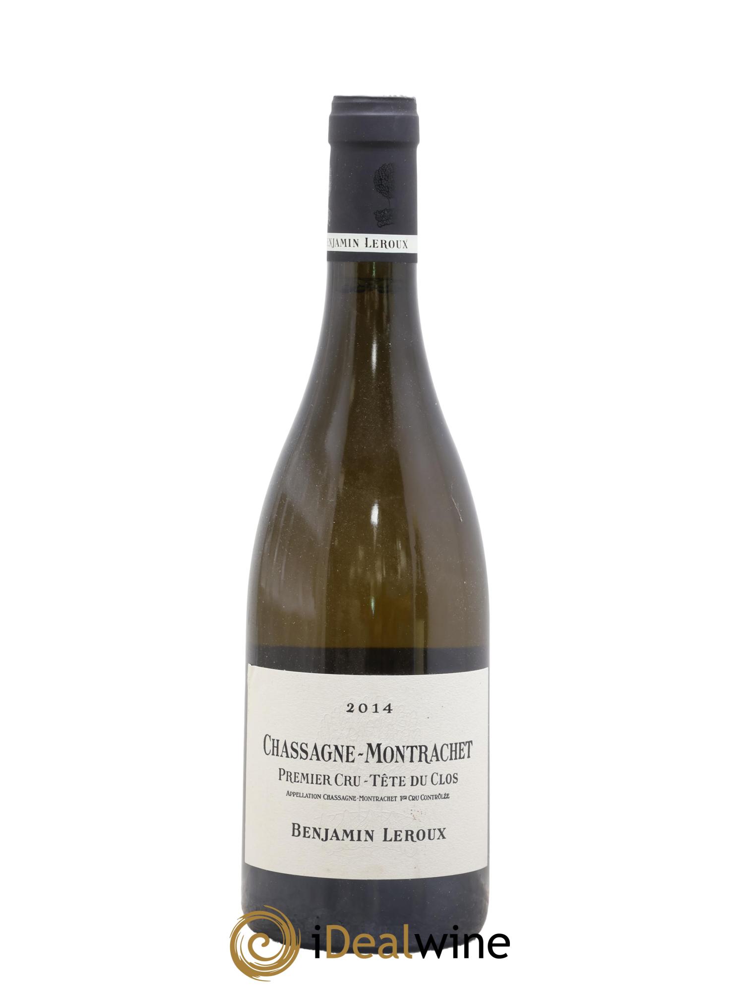 Chassagne-Montrachet 1er Cru Tête Du Clos Benjamin Leroux 2014 - Lot de 1 bouteille - 0