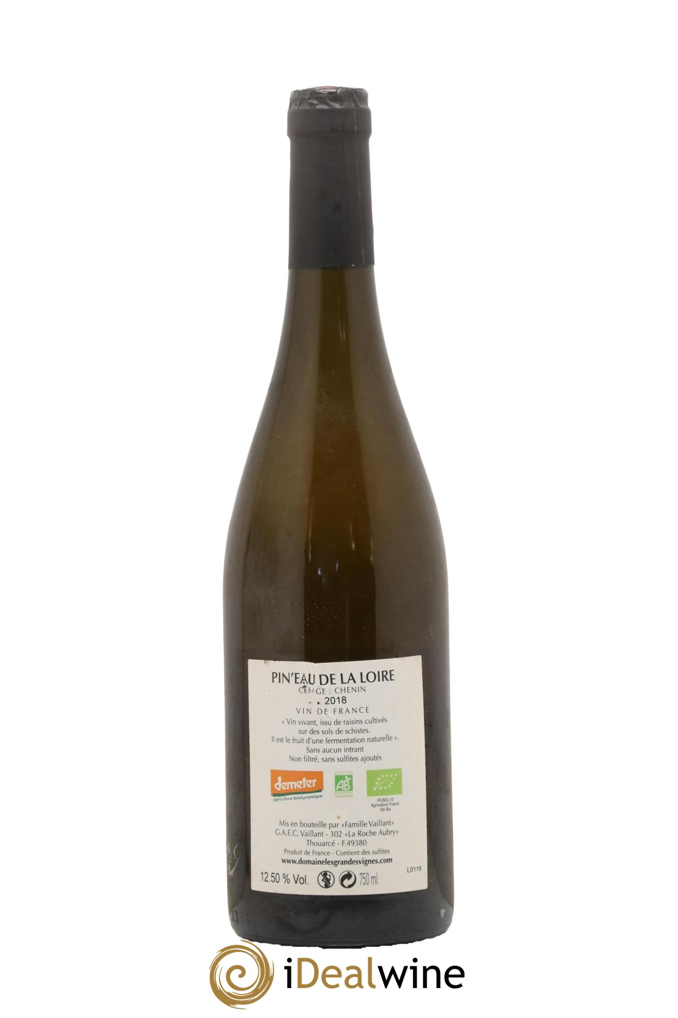 Vin de France Pin'Eau de Loire Les Grandes Vignes 2018 - Lot de 1 bouteille - 1