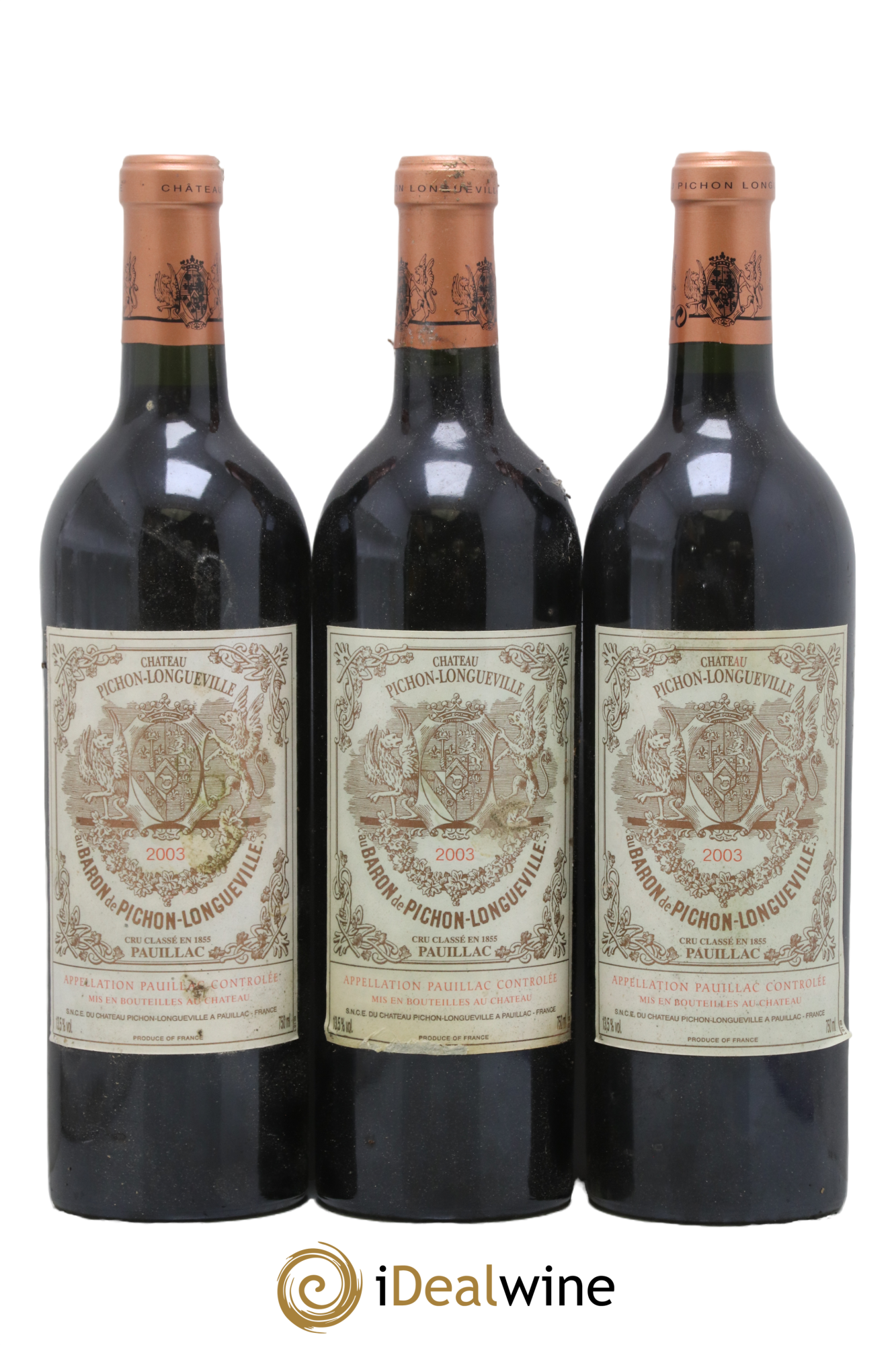 Pichon Longueville Baron 2ème Grand Cru Classé 2003 - Posten von 3 Flaschen - 0