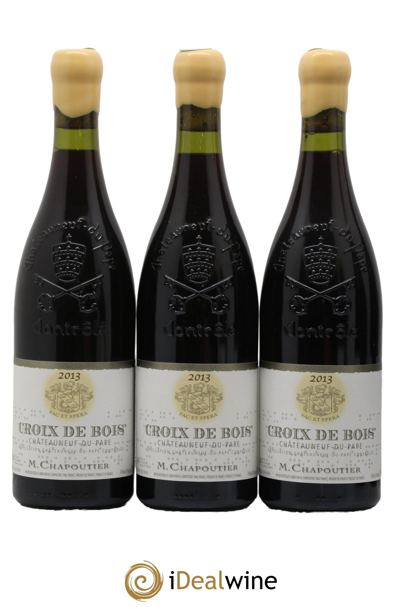 Châteauneuf-du-Pape Croix de Bois Chapoutier 2013 - Lot of 6 bottles - 1