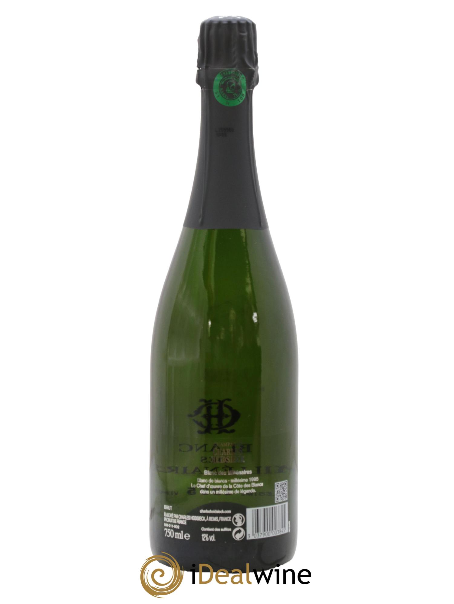 Blanc de Blancs Blanc des Millénaires Brut Charles Heidsieck 1995 - Lot de 1 bouteille - 1