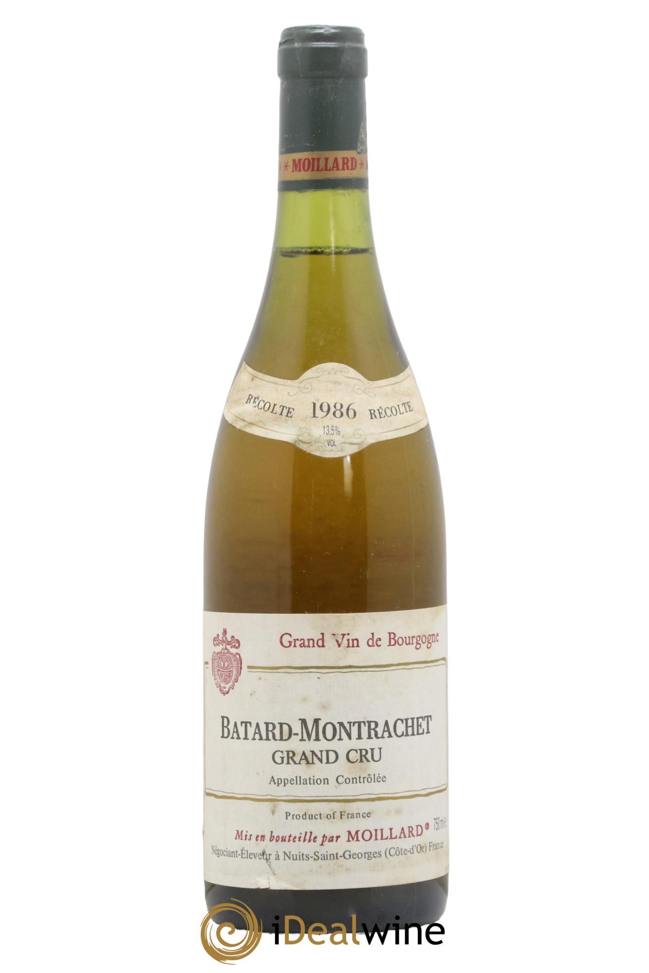 Bâtard-Montrachet Grand Cru Moillard 1986 - Lot de 1 bouteille - 0