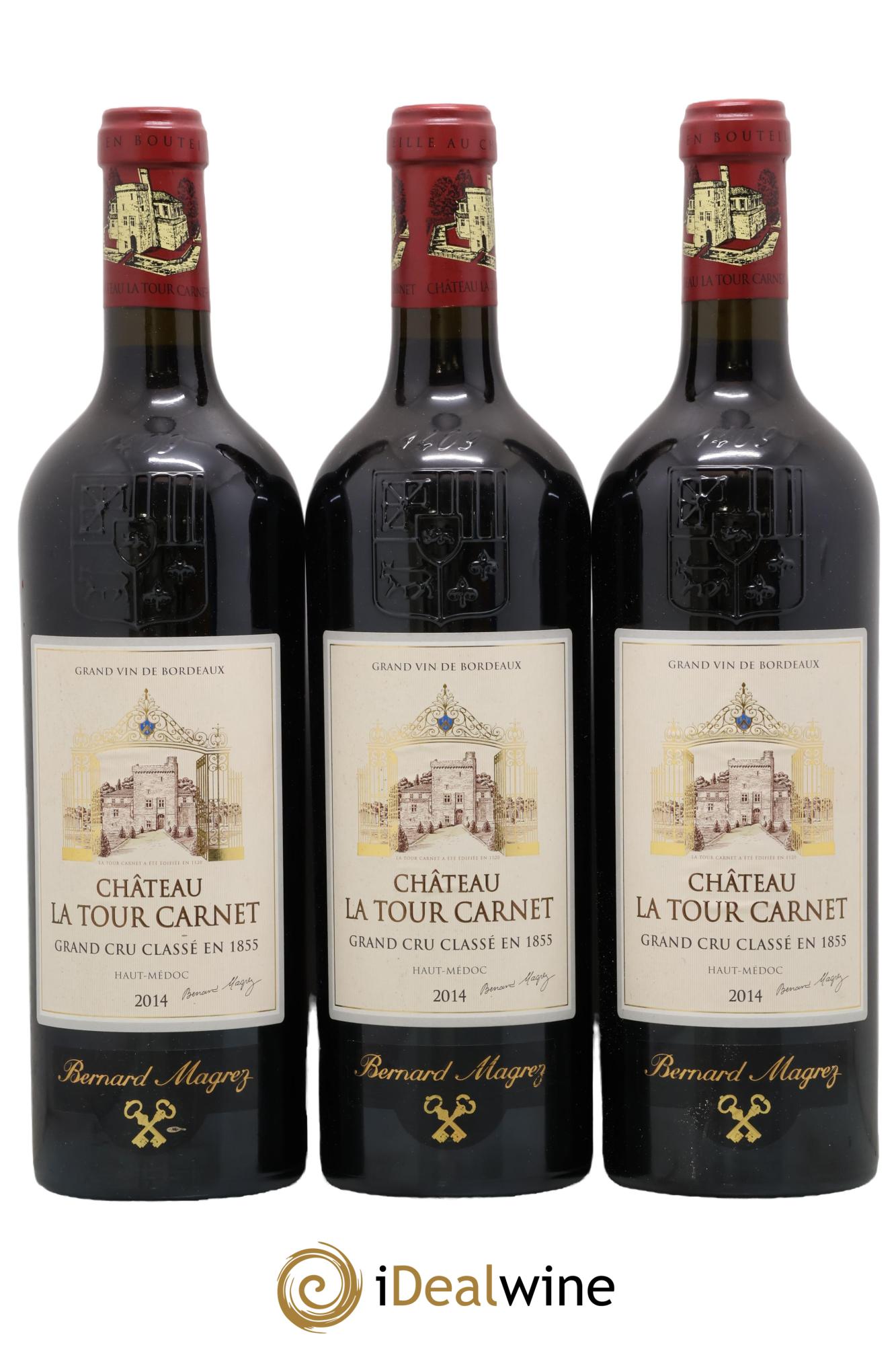 Château la Tour Carnet 4ème Grand Cru Classé 2014 - Posten von 3 Flaschen - 0