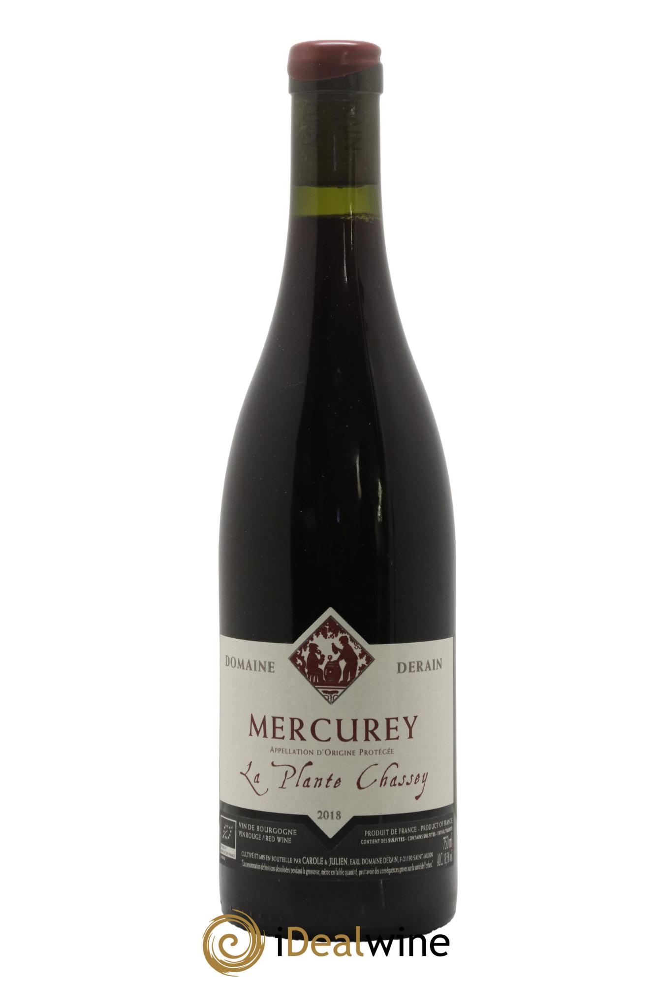 Mercurey La Plante Chassey Catherine et Dominique Derain 2018 - Lot de 1 bouteille - 0