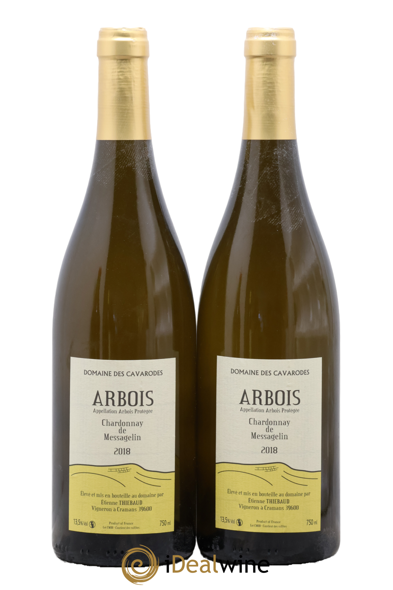 Arbois Chardonnay de Messagelin Cavarodes (Domaine des) - Etienne Thiébaud 2018 - Lot de 2 bouteilles - 0