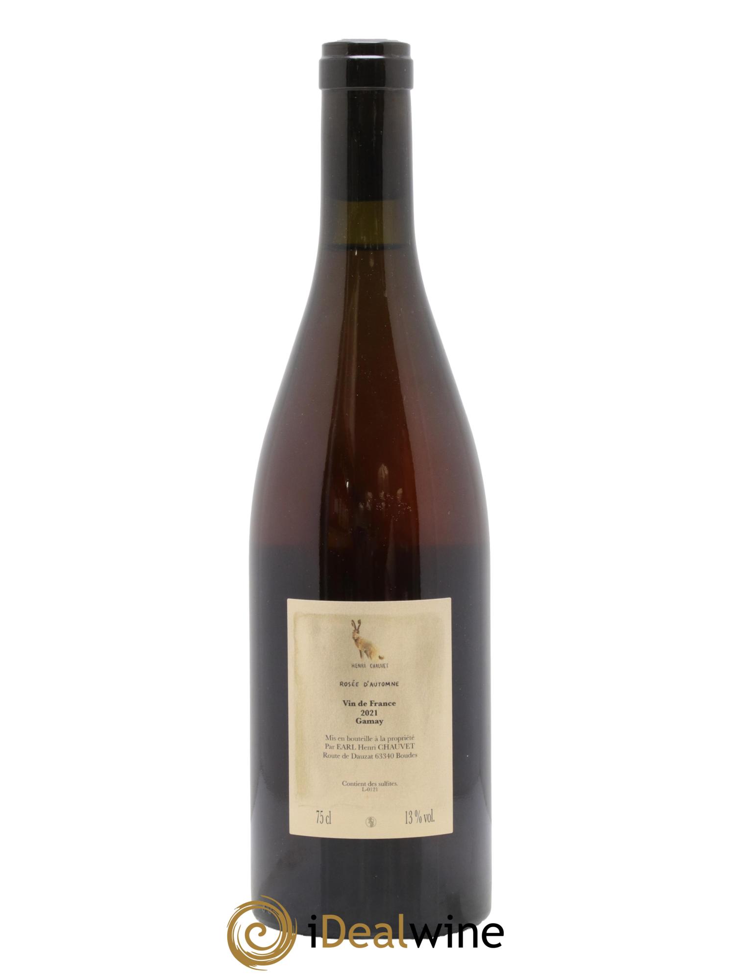 Vin de France Rosée d'Automne Henri Chauvet 2021 - Lot de 1 bouteille - 1