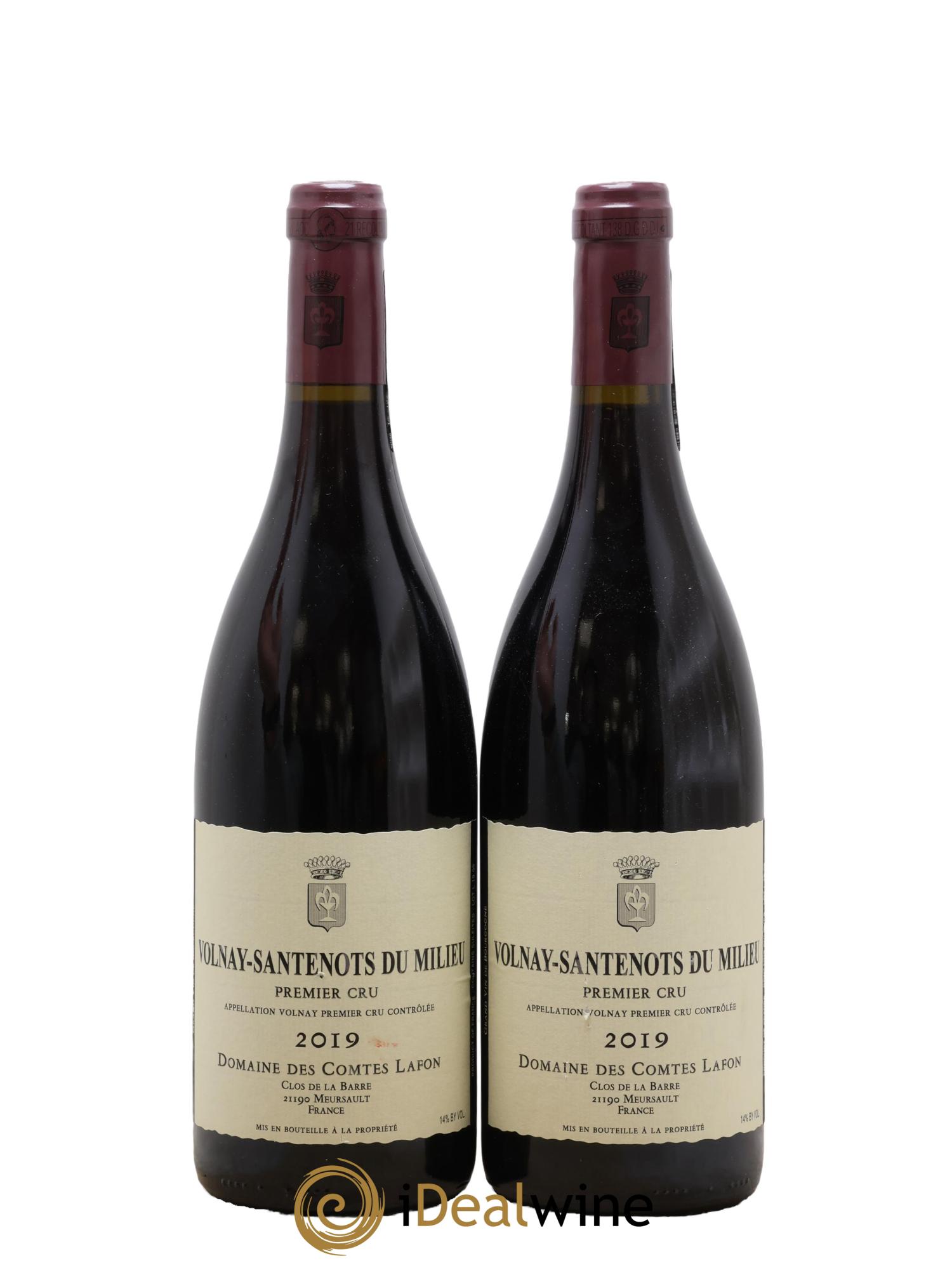 Volnay 1er Cru Santenots du Milieu Comtes Lafon (Domaine des) 2019 - Lot de 2 bouteilles - 0
