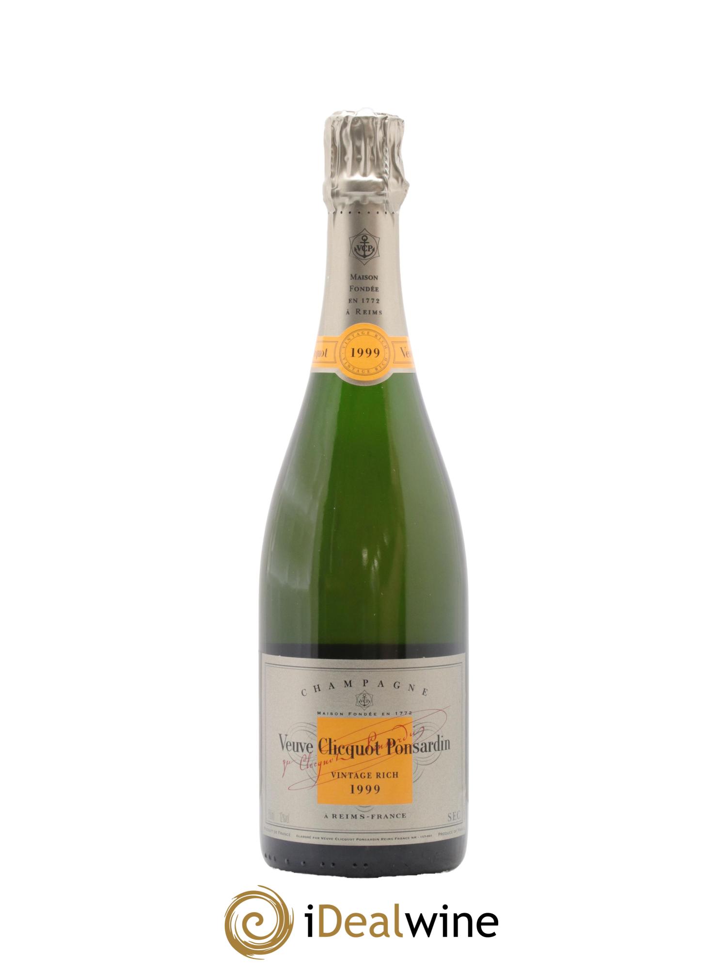 Champagne Vintage Rich Veuve Clicquot 1999 - Lot de 1 bouteille - 0