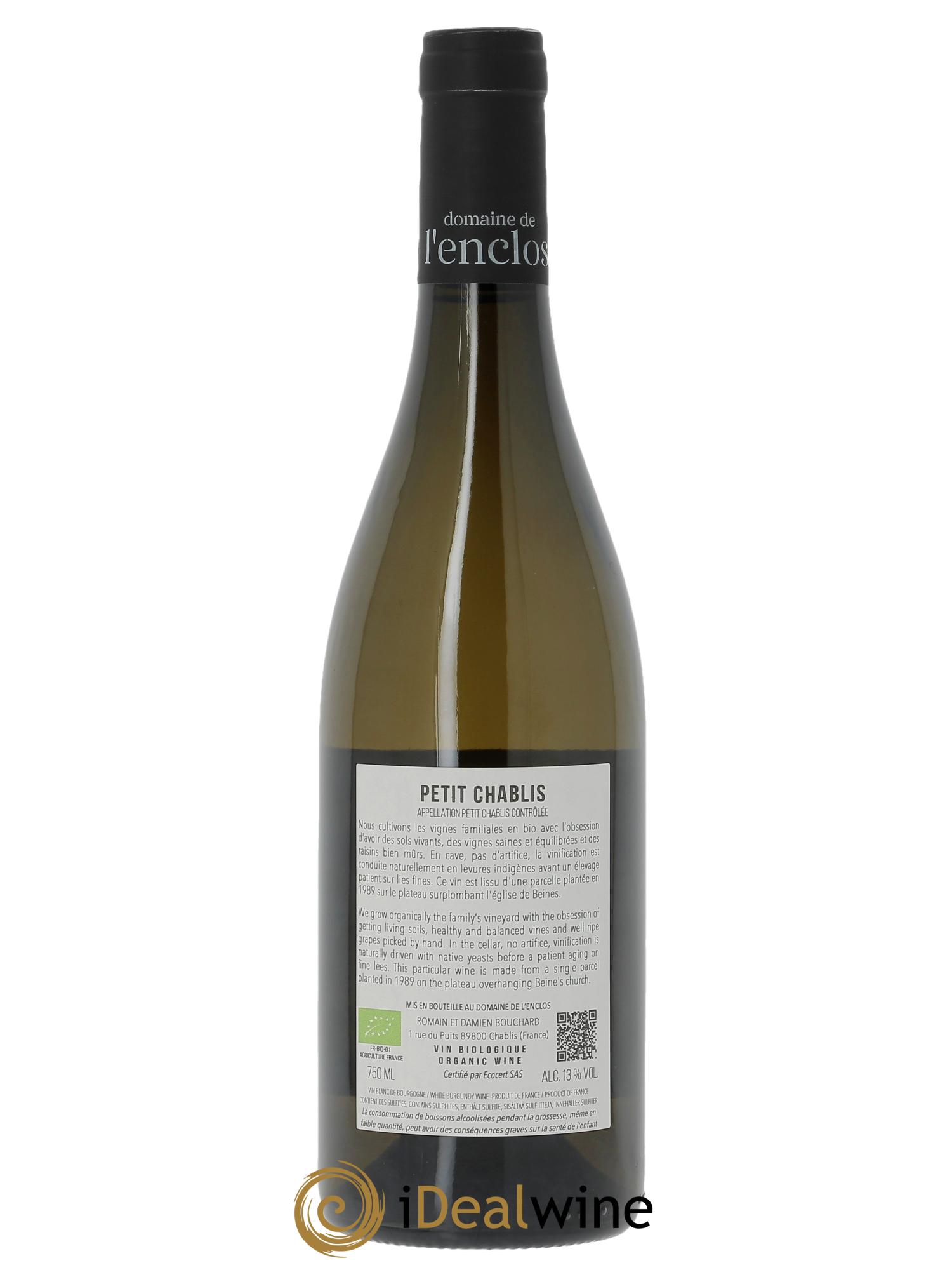 Petit Chablis Domaine de l'Enclos 2025 - Lote de 1 botella - 1