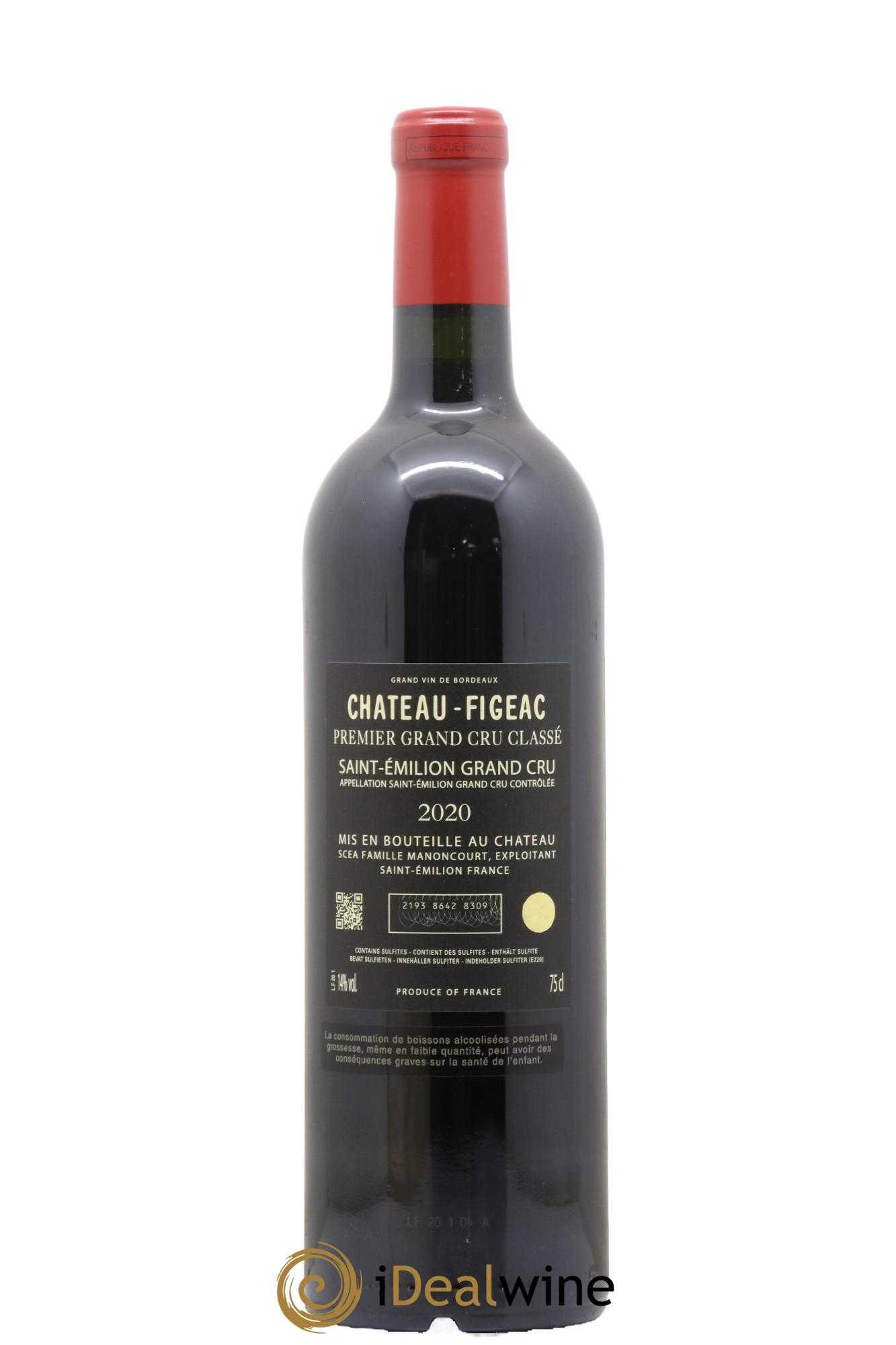Château Figeac 1er Grand Cru Classé A 2020 - Lotto di 1 bottiglia - 2