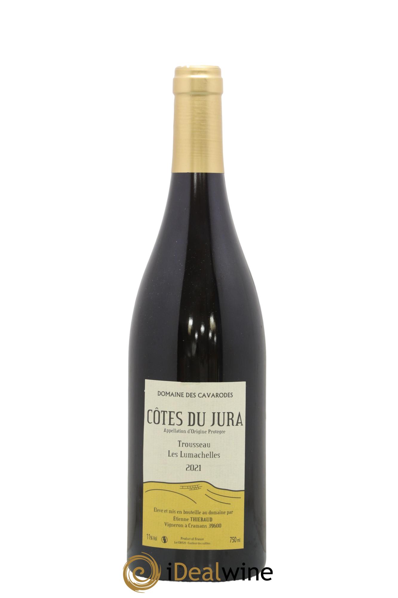 Côtes du Jura Trousseau Les Lumachelles Cavarodes (Domaine des) - Etienne Thiébaud 2021 - Lot of 1 bottle - 0