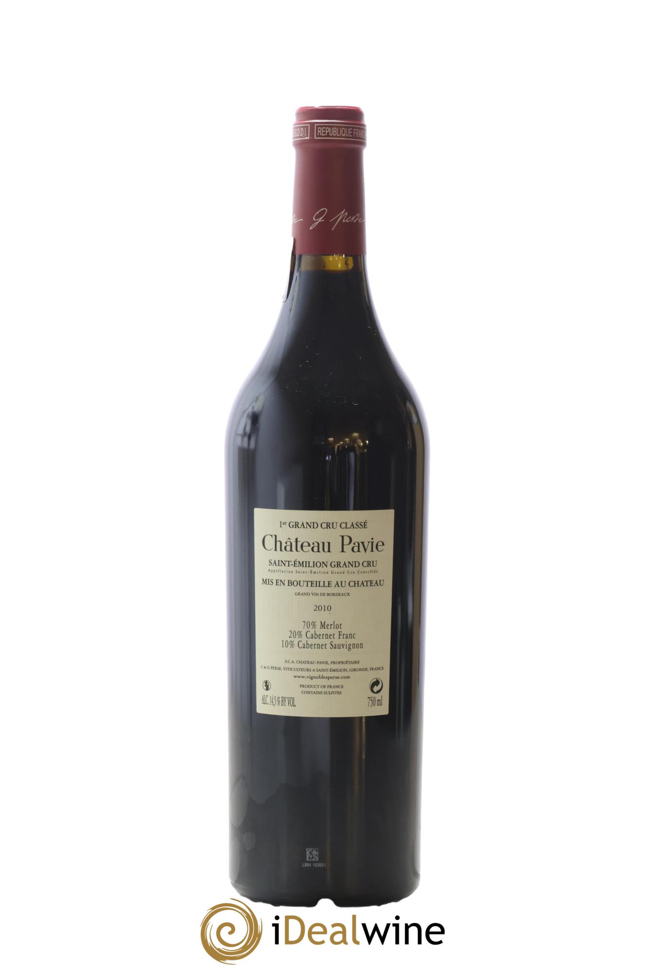 Château Pavie 1er Grand Cru Classé A 2010 - Lot of 1 bottle - 1