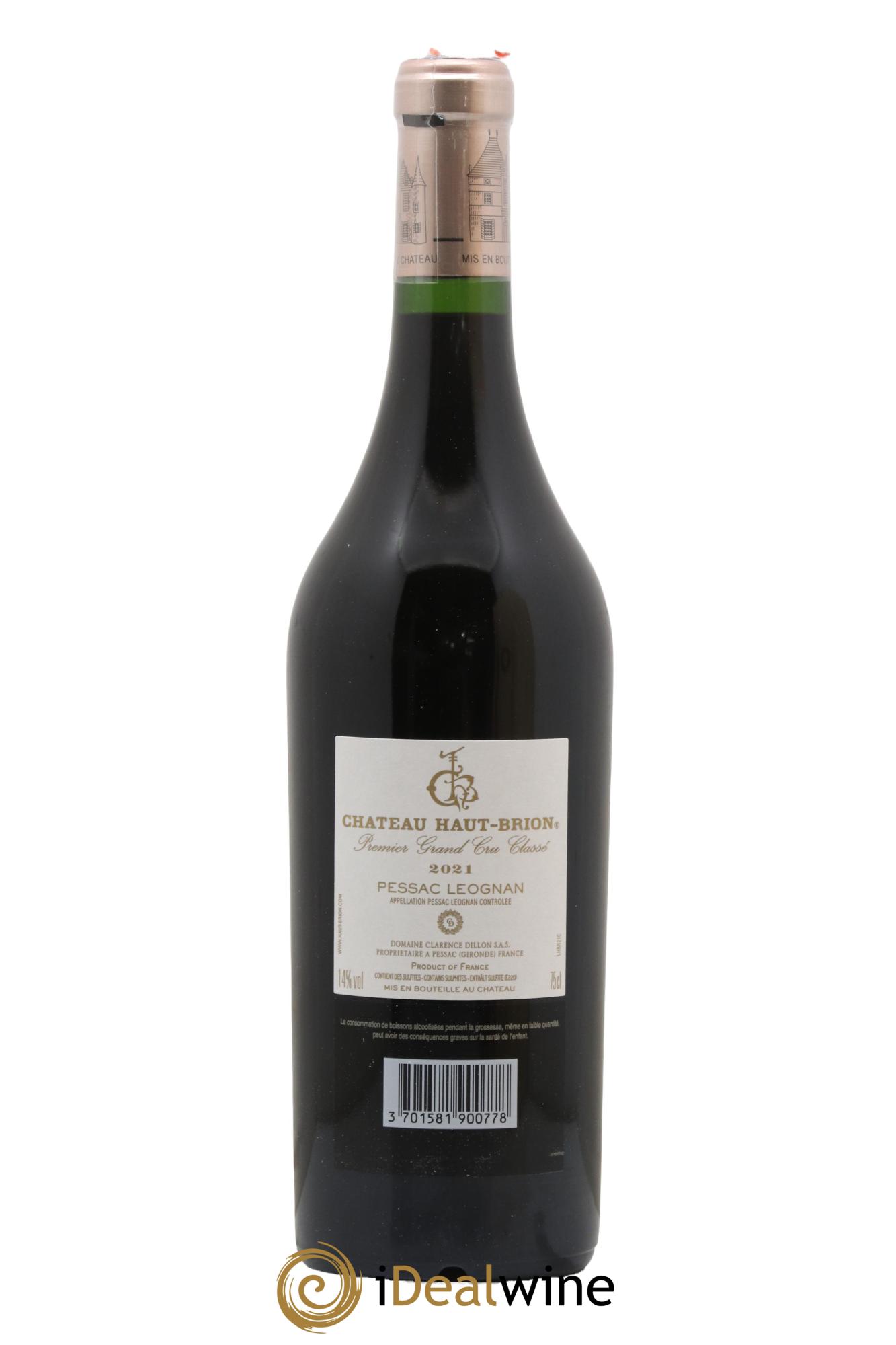 Château Haut Brion 1er Grand Cru Classé 2021 - Lot de 1 bouteille - 2