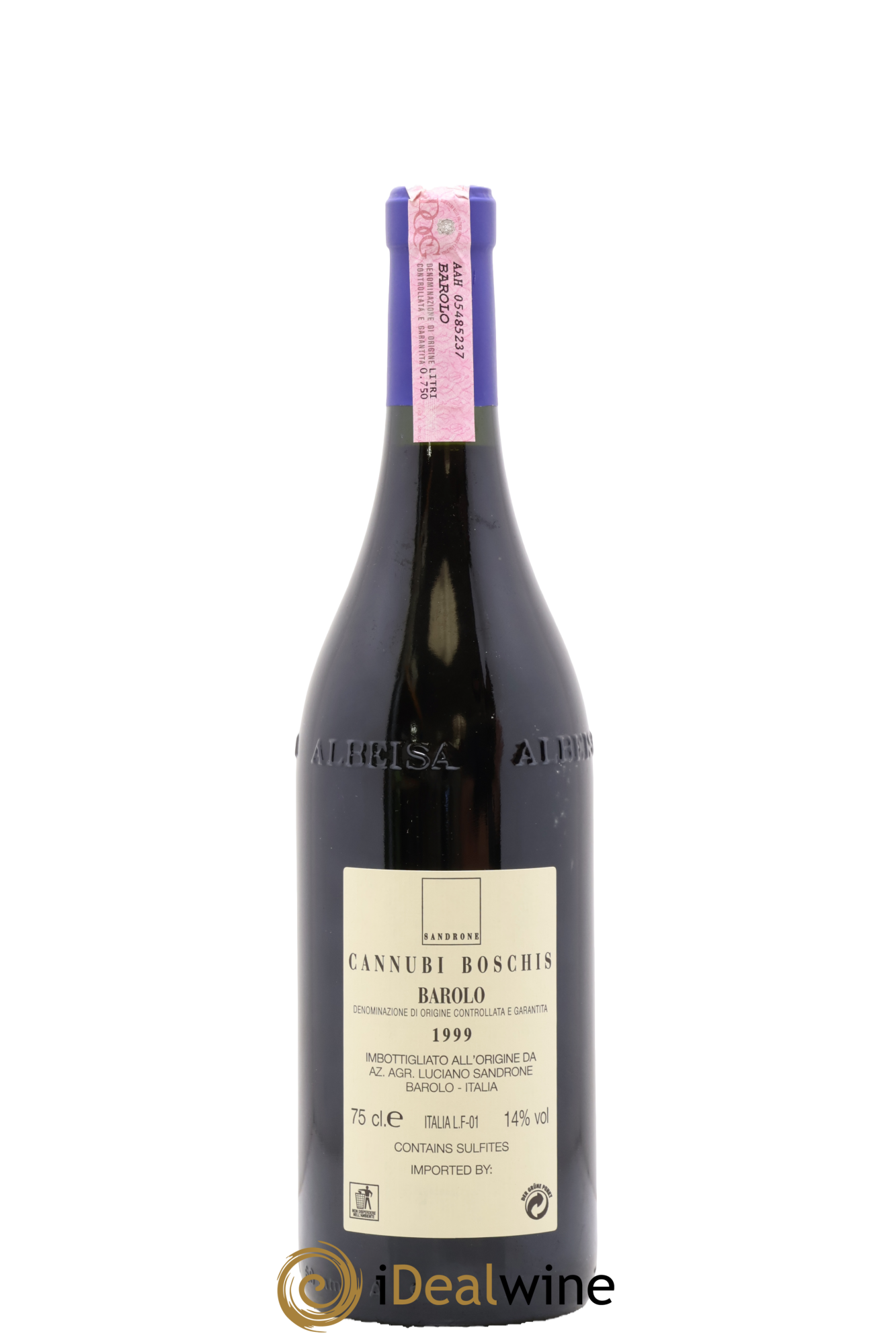 Barolo DOCG Aleste (anciennement Cannubi Boschis) Luciano Sandrone 1999 - Lot de 1 bouteille - 1