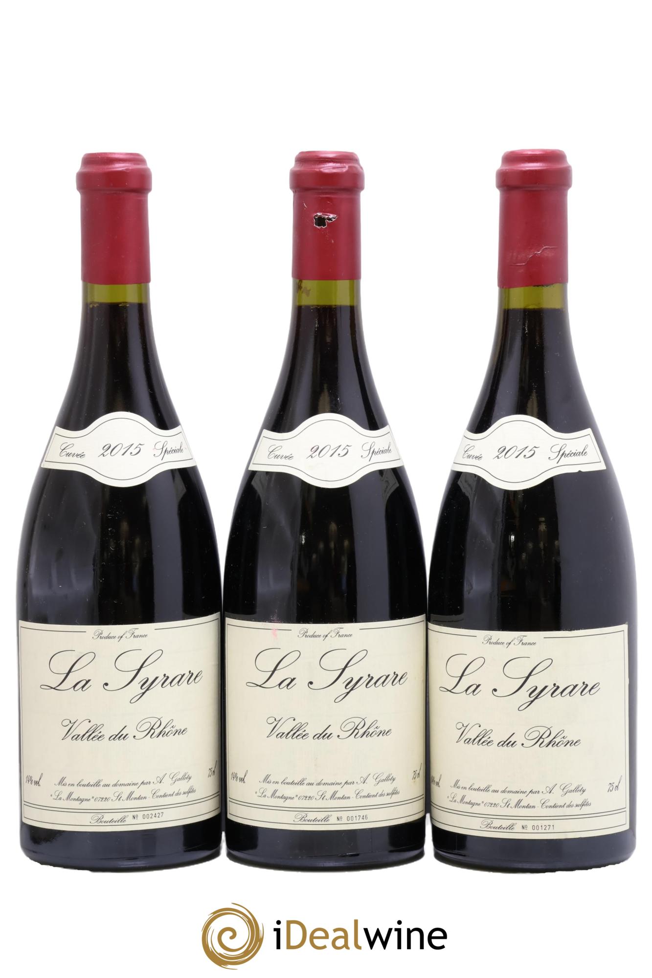 Côtes du Vivarais La Syrare Gallety (Domaine) 2015 - Lot of 3 bottles - 0