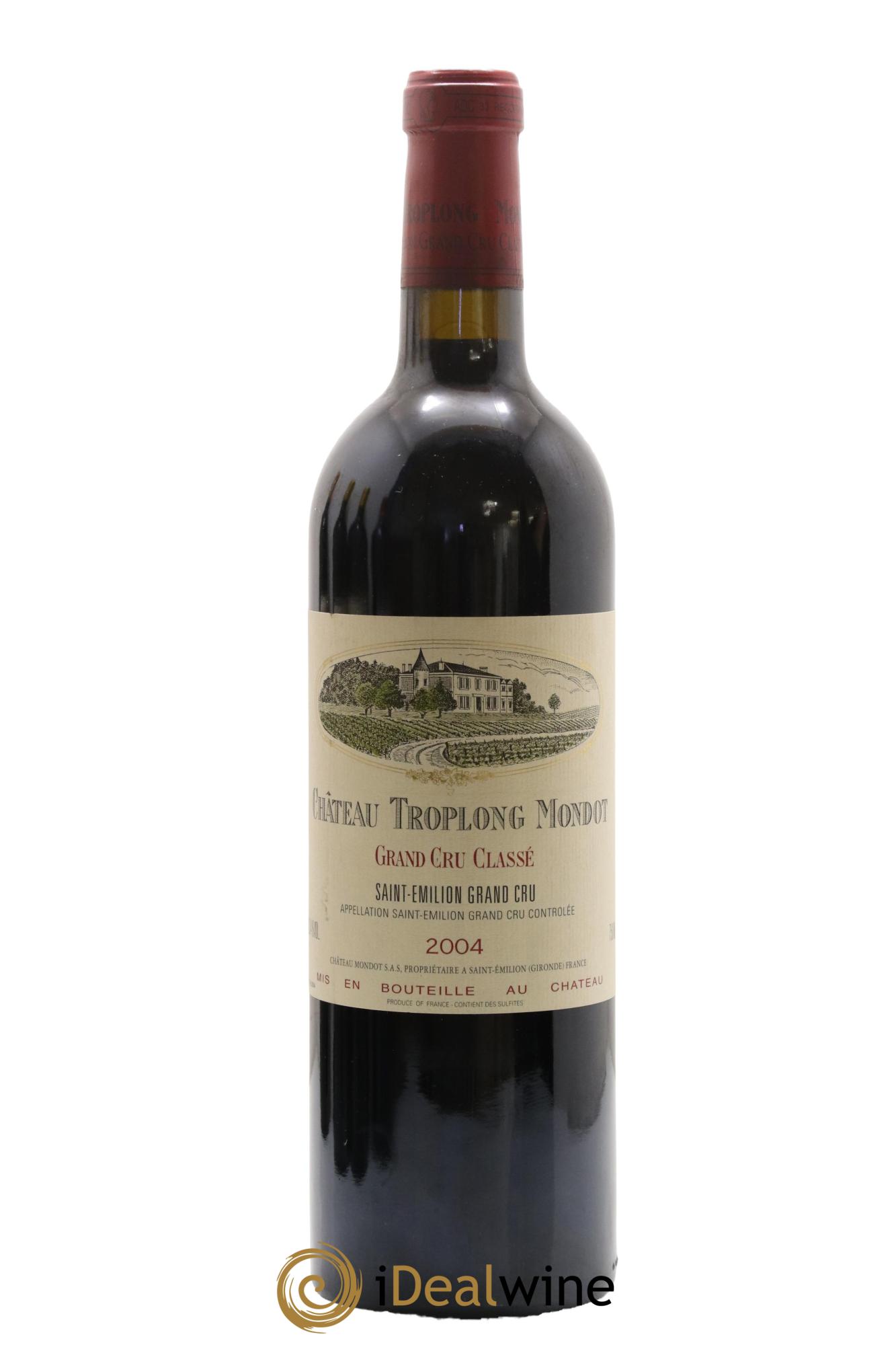 Château Troplong Mondot 1er Grand Cru Classé B 2004 - Lot of 1 bottle - 0