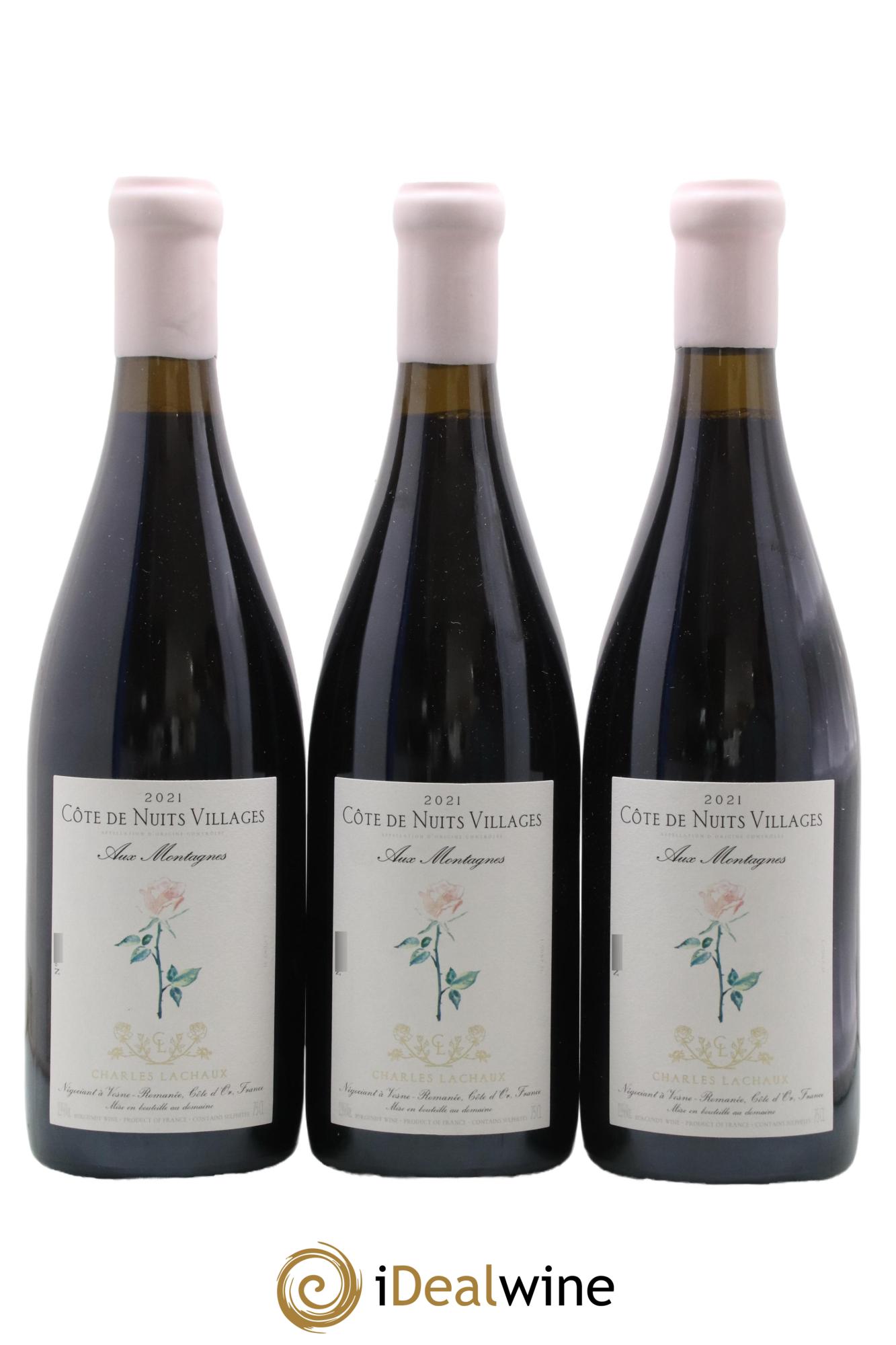 Côte de Nuits-Villages Aux Montagnes Charles Lachaux 2021 - Lot de 3 bouteilles - 0