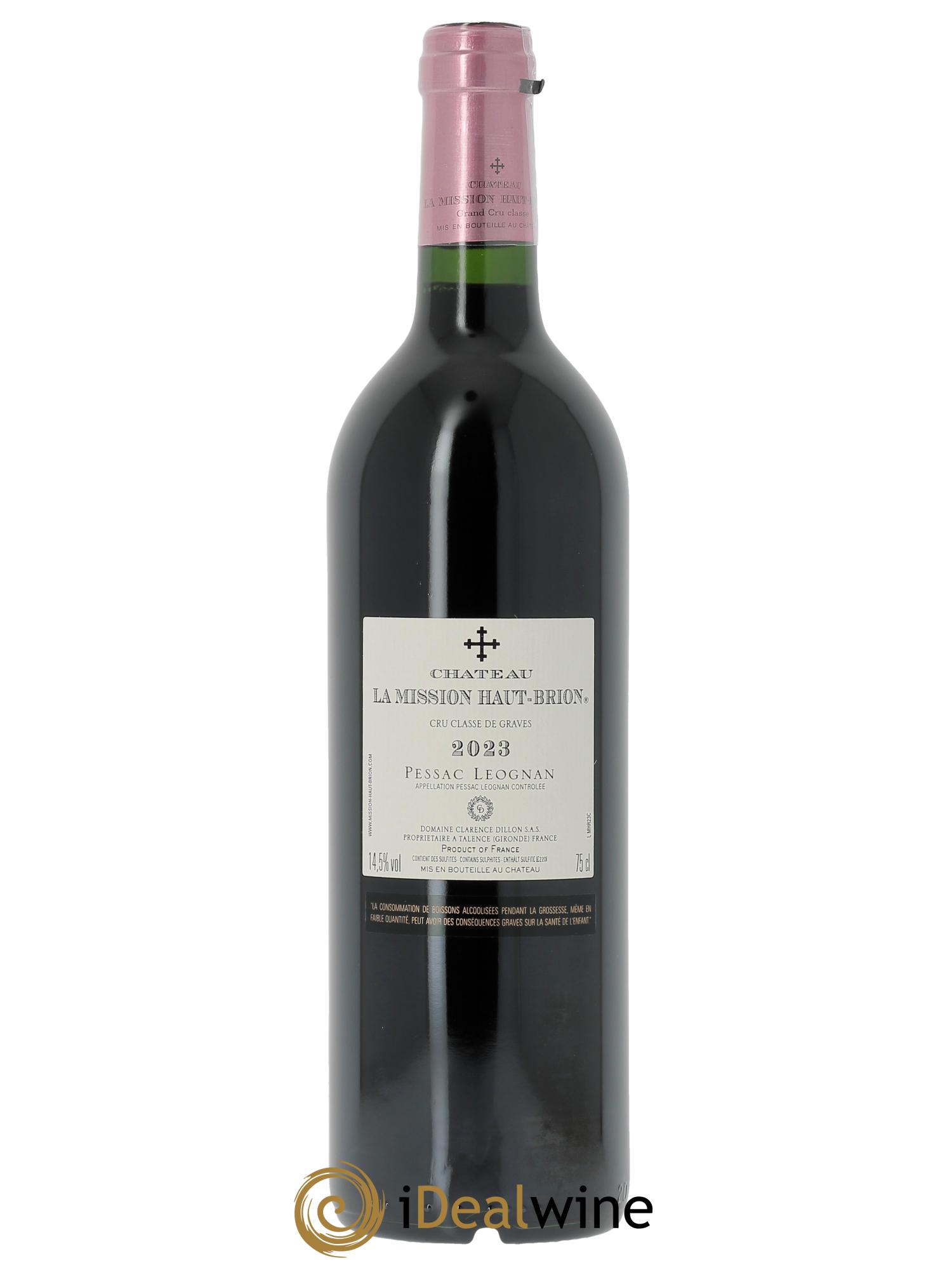 Château la Mission Haut-Brion Cru Classé de Graves (CBO à partir de 3 bts) 2023 - Lot de 1 bouteille - 1