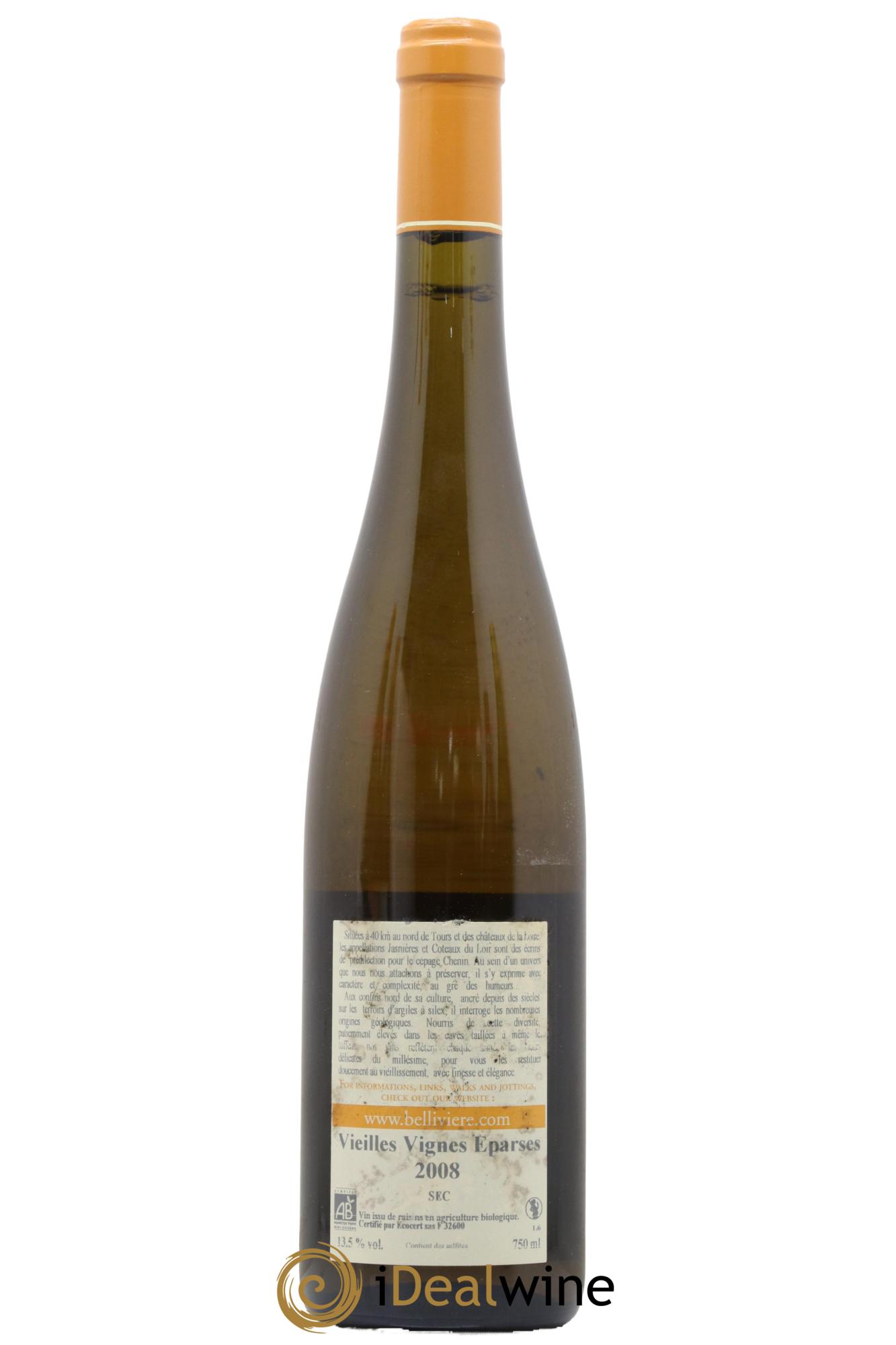 Coteaux du Loir Vieilles Vignes Eparses Domaine de Bellivière 2008 - Lot de 1 bouteille - 1