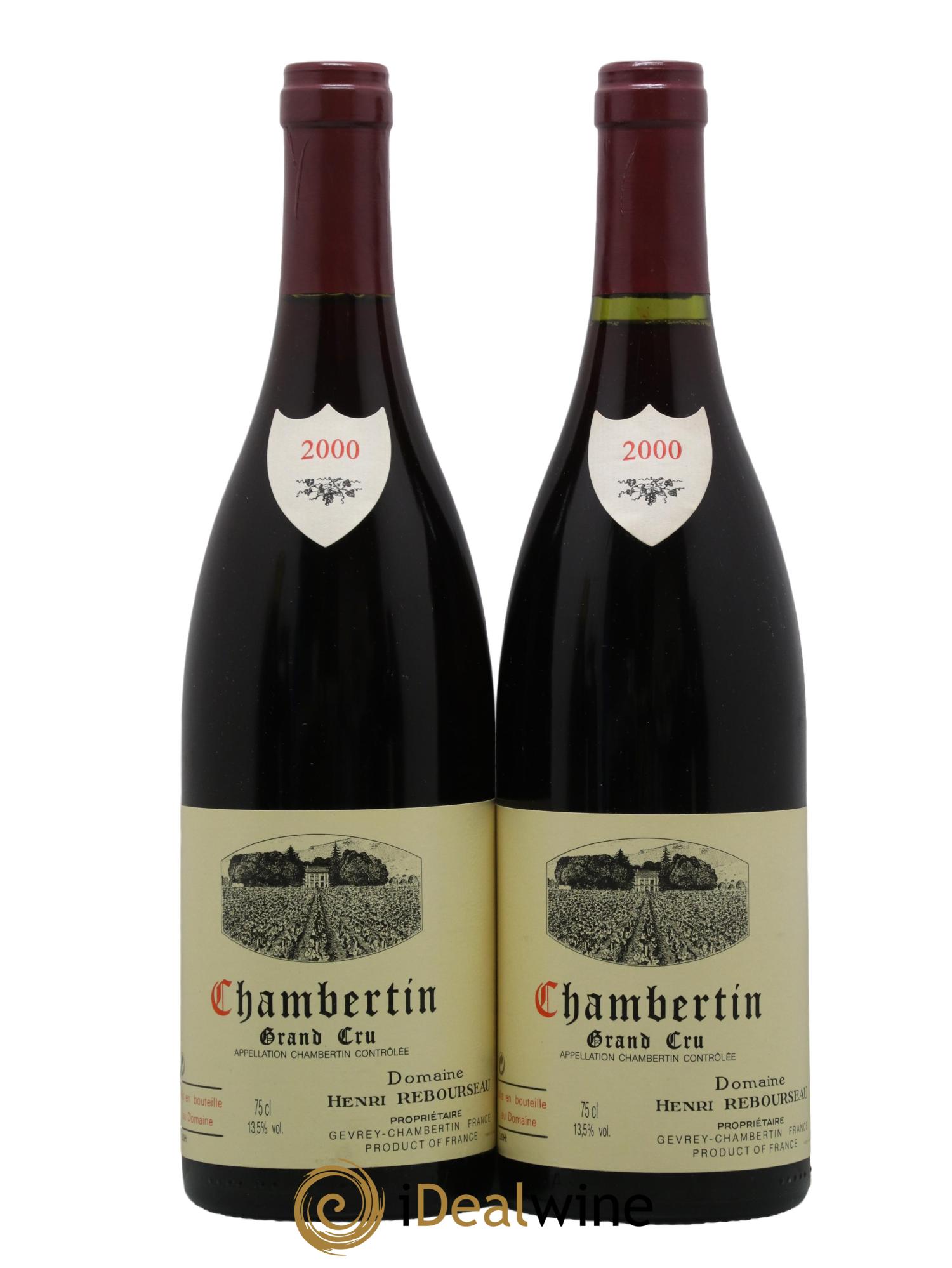 Chambertin Grand Cru Henri Rebourseau 2000 - Lot de 2 bouteilles - 0