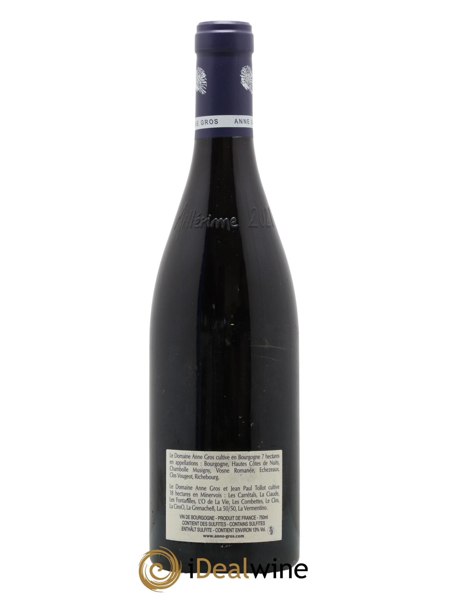Clos de Vougeot Grand Cru Le Grand Maupertui Anne Gros 2021 - Lot de 1 bouteille - 1