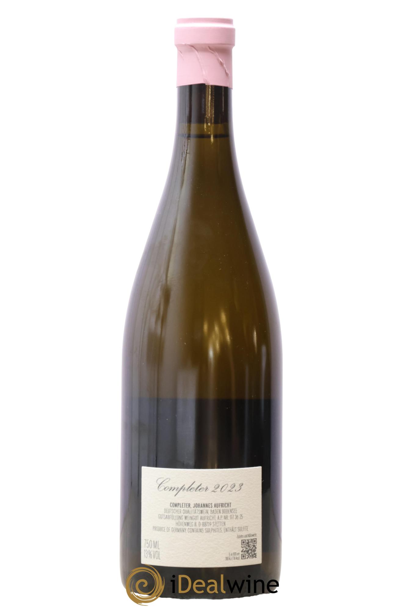 Allemagne Pays de Bade Bodensee Completer Johannes Aufricht 2023 - Lot de 1 bouteille - 1
