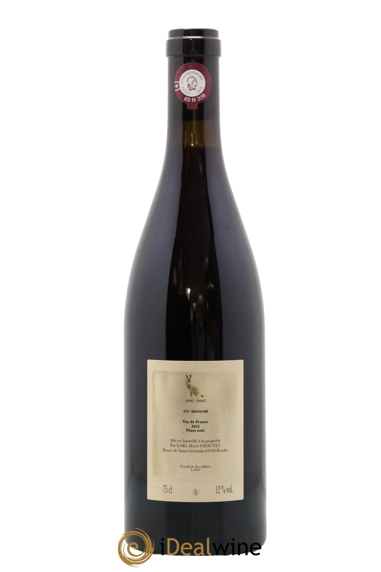 Vin de France Vie ordinaire Henri Chauvet 2022 - Lotto di 1 bottiglia - 1