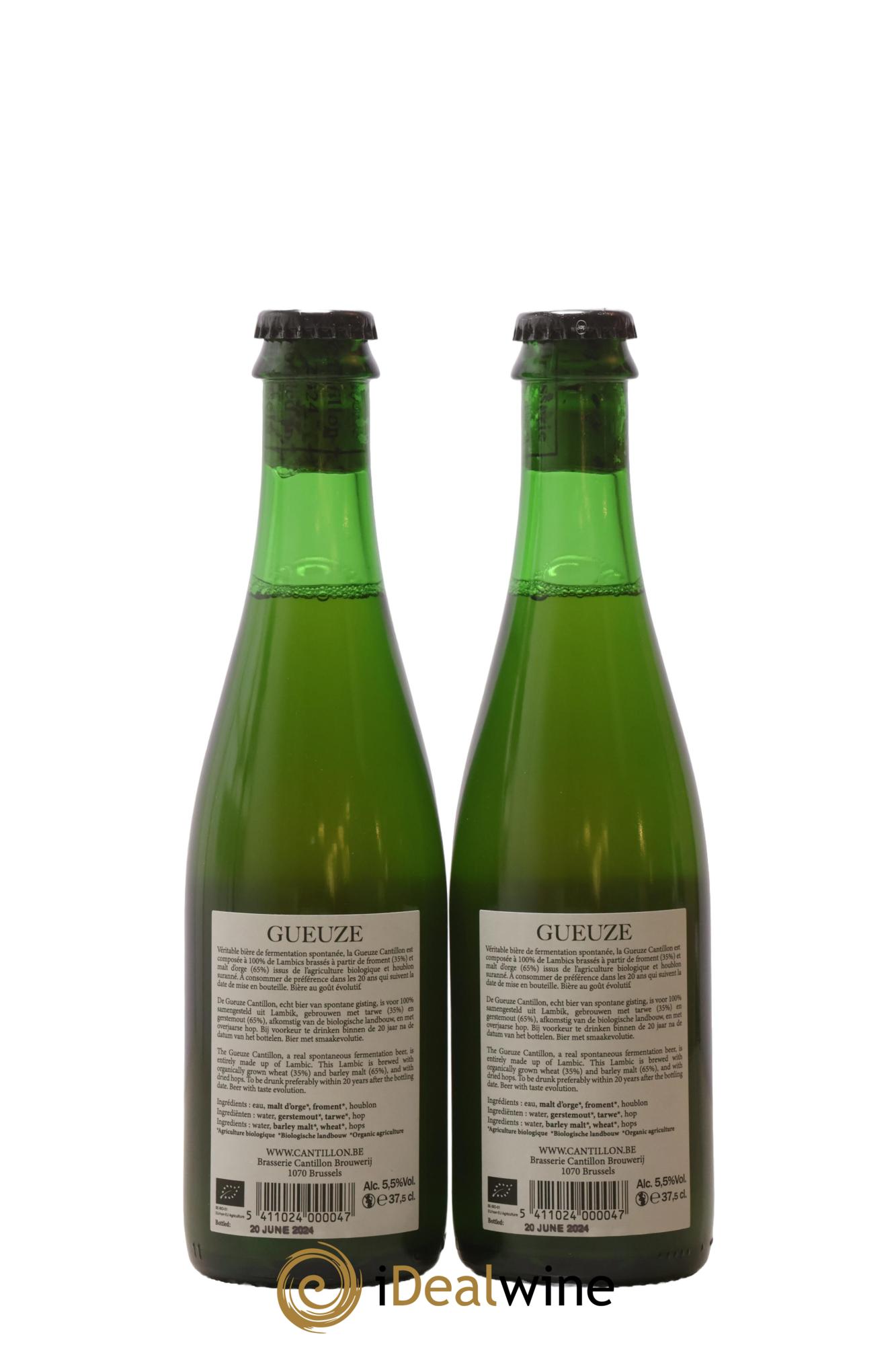 Bière Gueuze Cantillon Lambic Bio new label (bottled 2024) - Lot de 2 demi bouteilles - 1