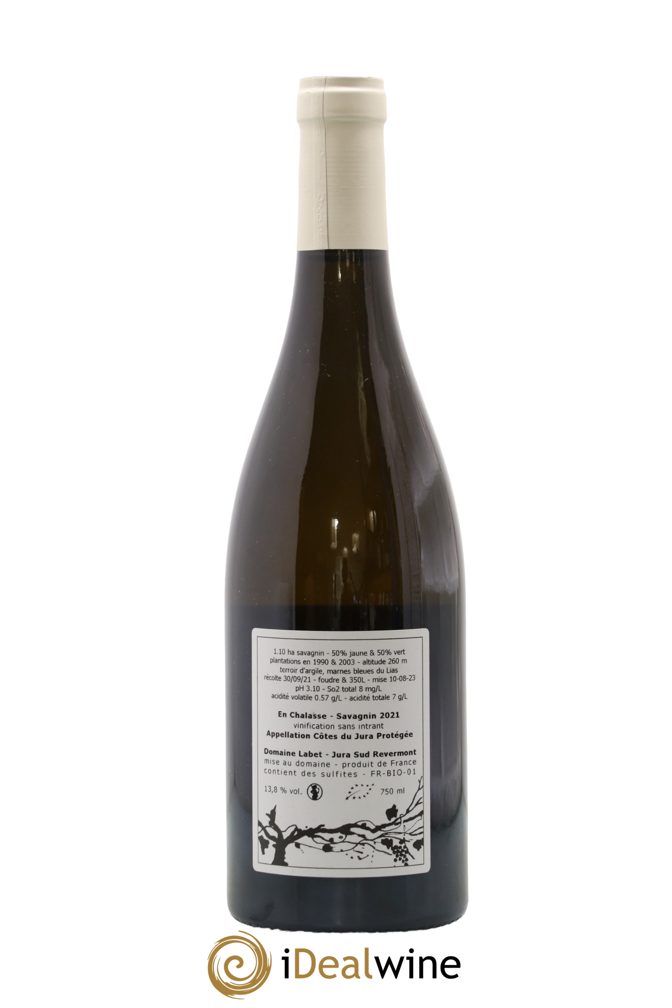 Côtes du Jura Fleur de Savagnin En Chalasse Romain - Julien - Charline Labet 2021 - Posten von 1 Flasche - 1