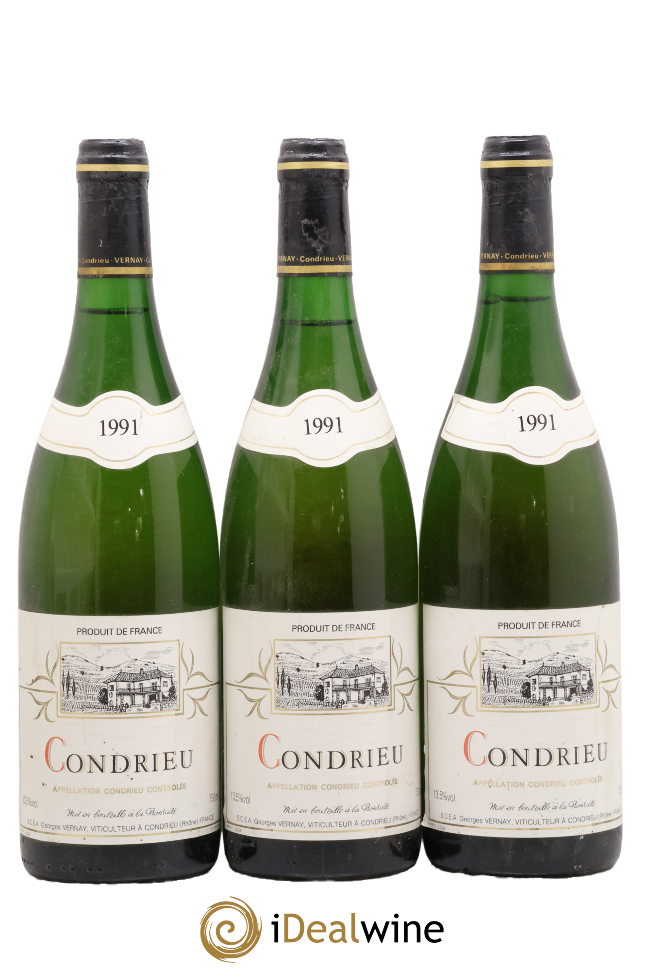 Condrieu Georges Vernay 1991 - Lot de 3 bouteilles - 0