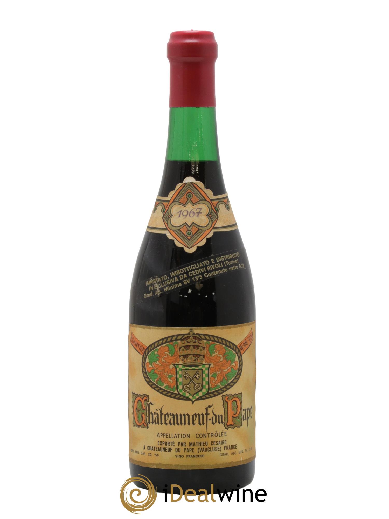 Châteauneuf-du-Pape Mathieu Cesaire 1967 - Lot de 1 bouteille - 0