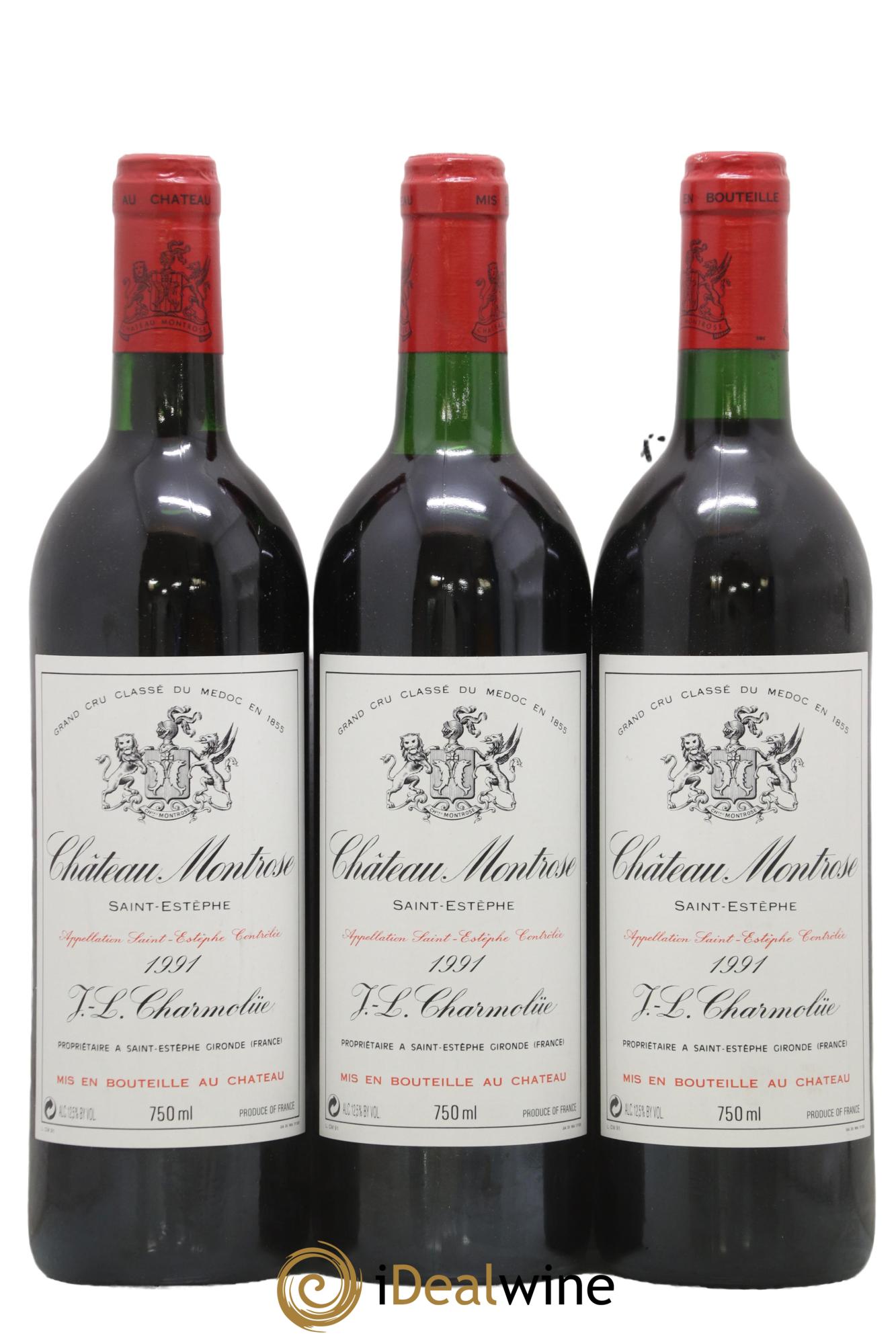 Château Montrose 2ème Grand Cru Classé 1991 - Lot de 3 bouteilles - 0