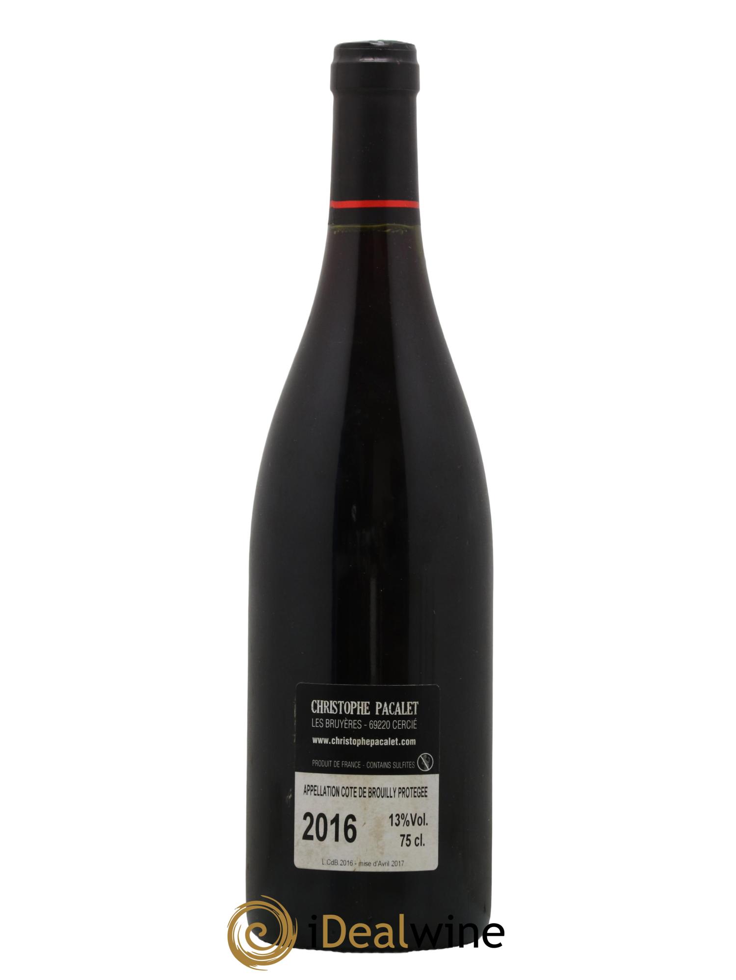 Côte de Brouilly Christophe Pacalet 2016 - Lot de 1 bouteille - 1