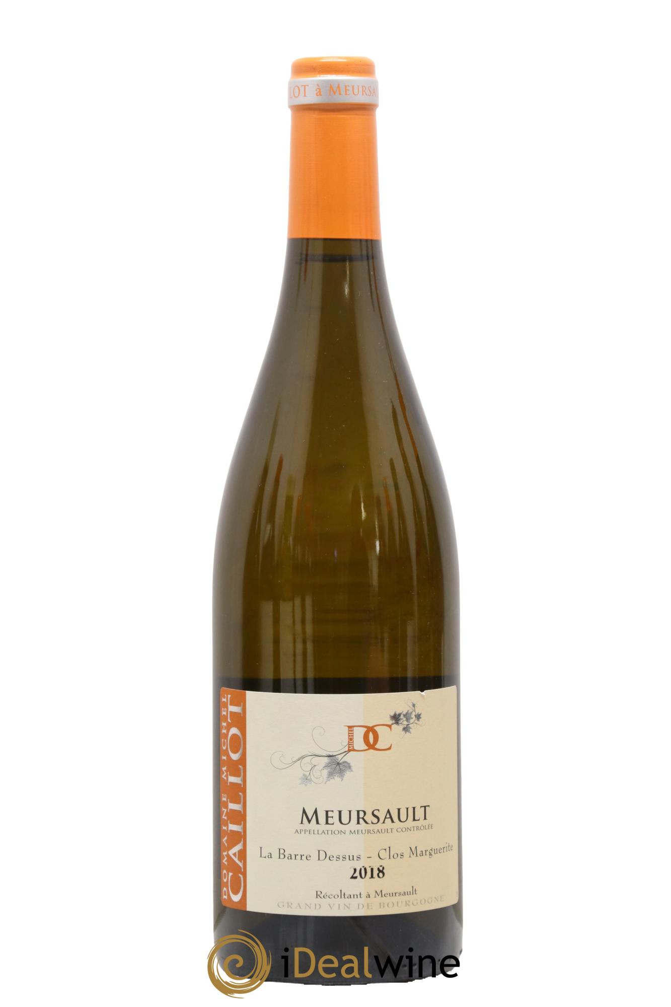 Meursault La Barre dessus Clos Marguerite Michel Caillot (Domaine) 2018 - Lot de 1 bouteille - 0