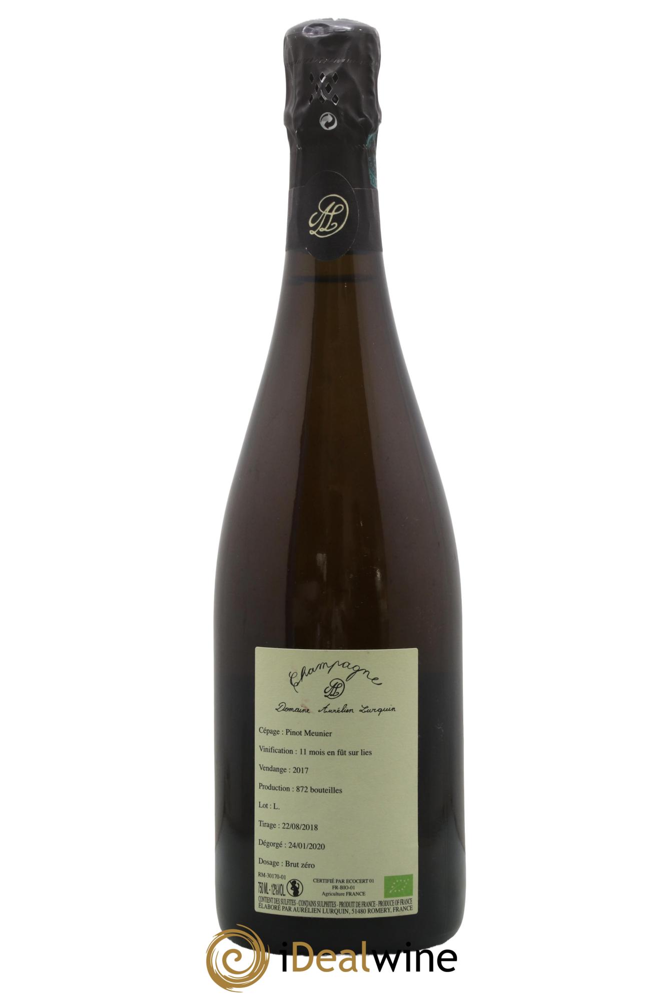 100% Meunier Aurélien Lurquin 2017 - Lot de 1 bouteille - 1