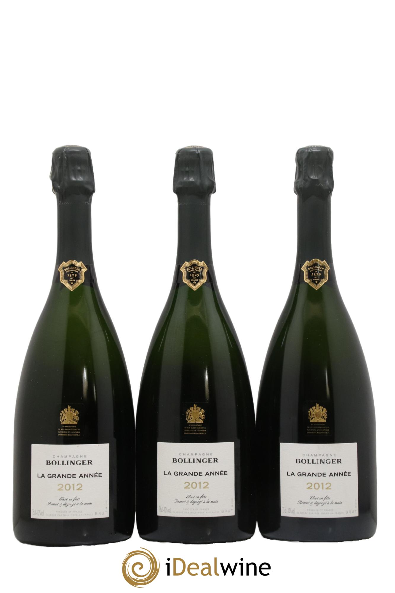 La Grande Année Brut Bollinger 2012 - Lot de 3 bouteilles - 0