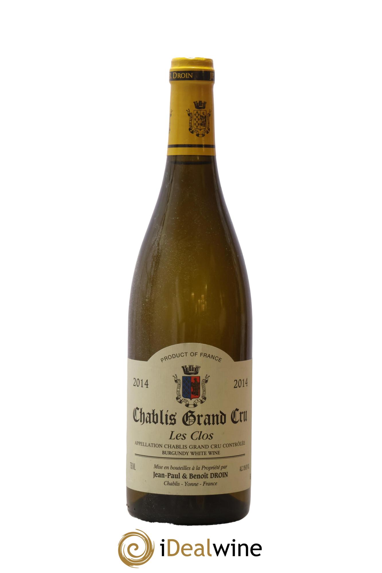 Chablis Grand Cru Les Clos Jean-Paul & Benoît Droin (Domaine) 2014 - Lotto di 1 bottiglia - 0