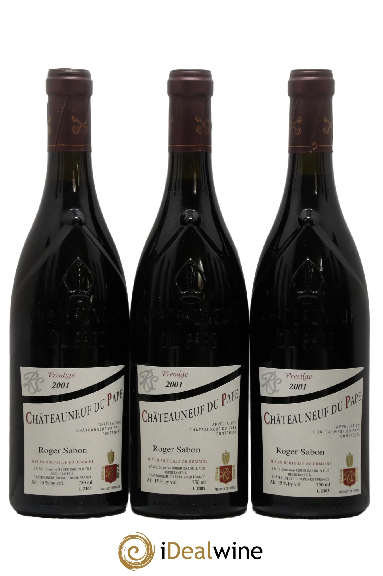 Châteauneuf-du-Pape Cuvée Prestige Roger Sabon (Domaine)  2001 - Lot de 12 bouteilles - 1