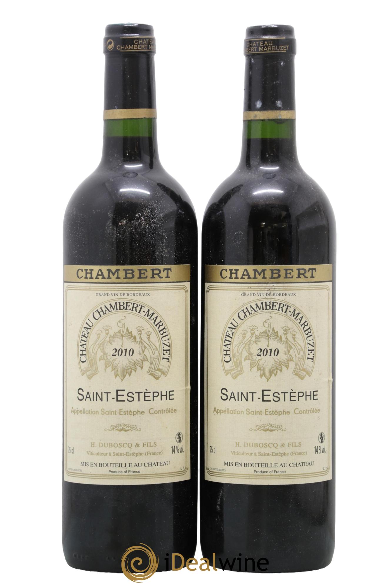 Château Chambert-Marbuzet Cru Bourgeois 2010 - Lot de 2 bouteilles - 0