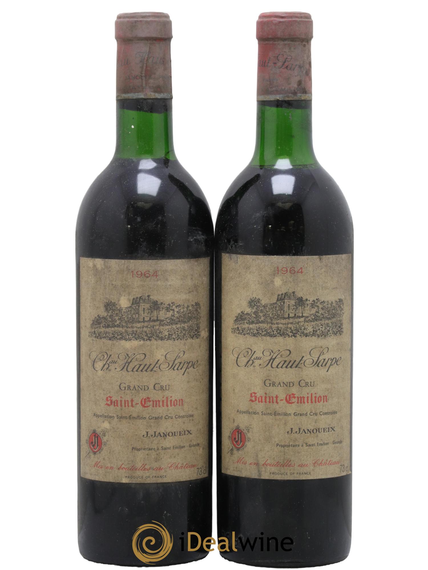 Château Haut Sarpe Grand Cru Classé 1964 - Lot de 2 bouteilles - 0